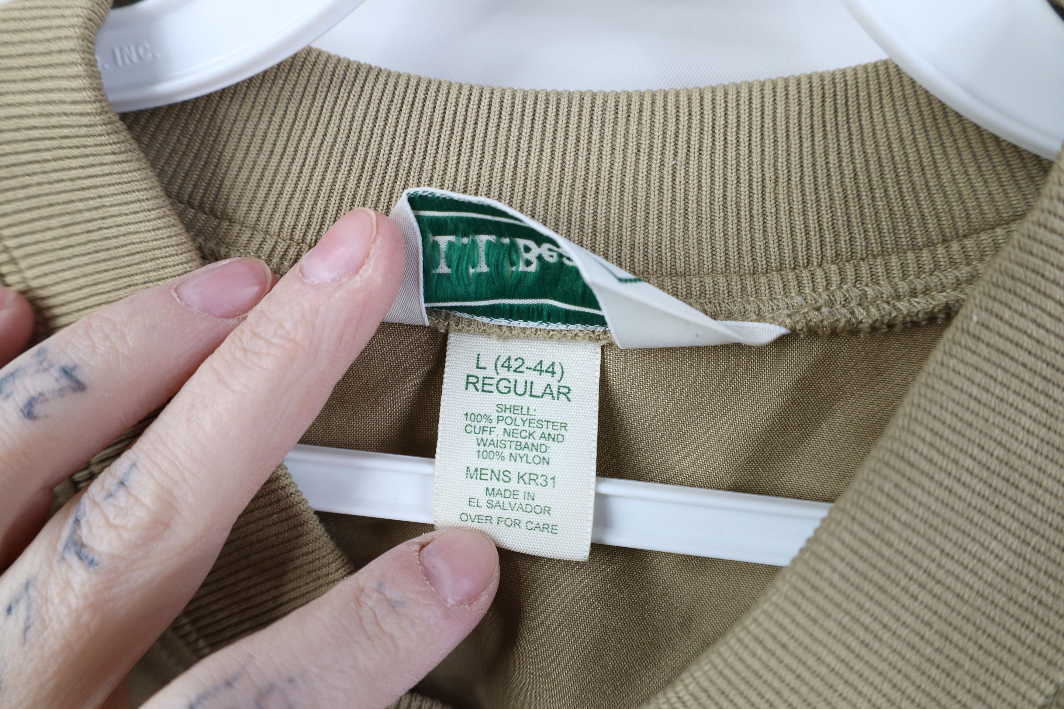 L.L. Bean Vintage 90s LL Bean V-Neck Pullover Windbreaker Jacket Beige Size US L / EU 52-54 / 3 - 6 Thumbnail