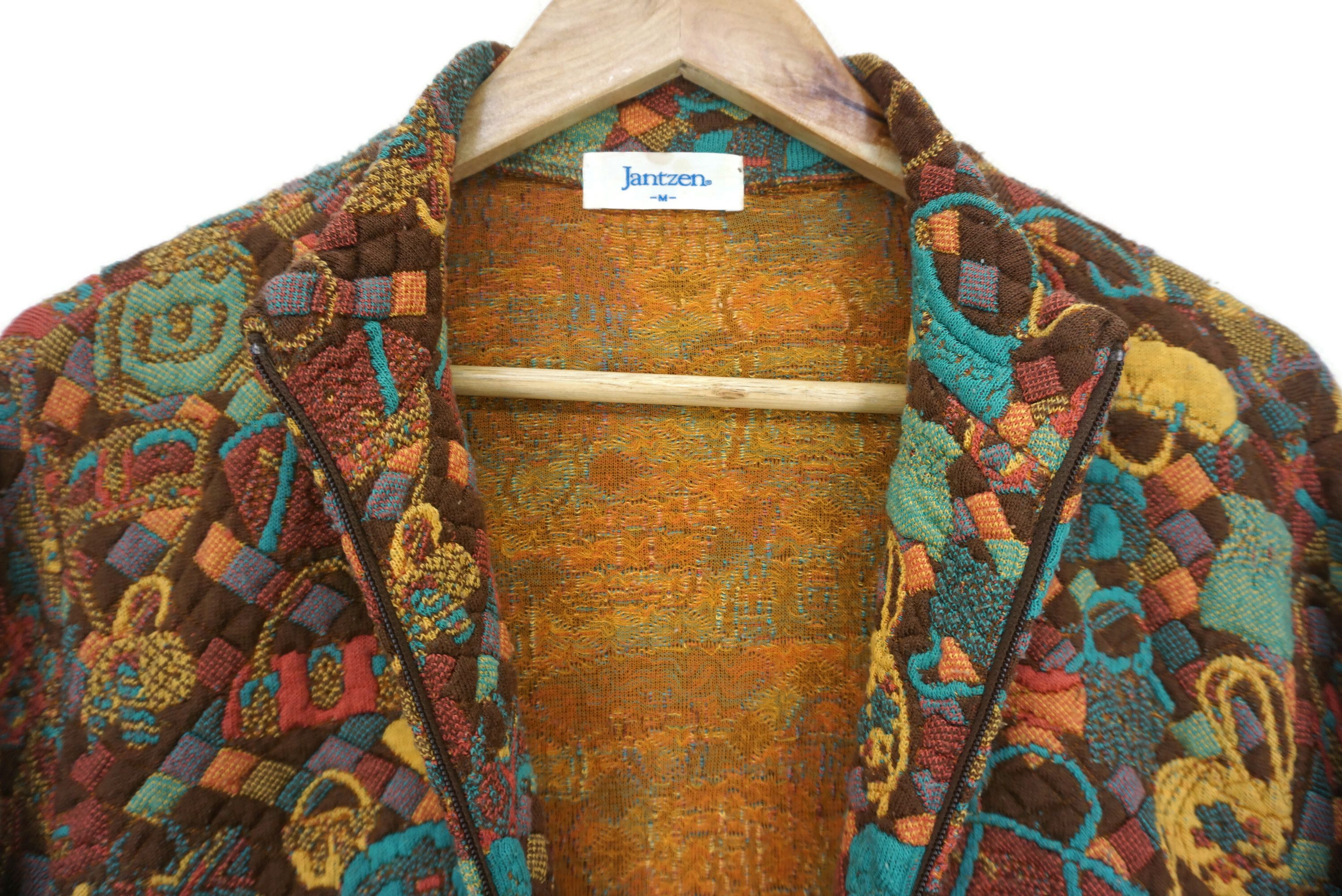 Jantzen Vintage Handbags Jacquard Golf Sweater Jacket Japan Size US M / EU 48-50 / 2 - 8 Thumbnail