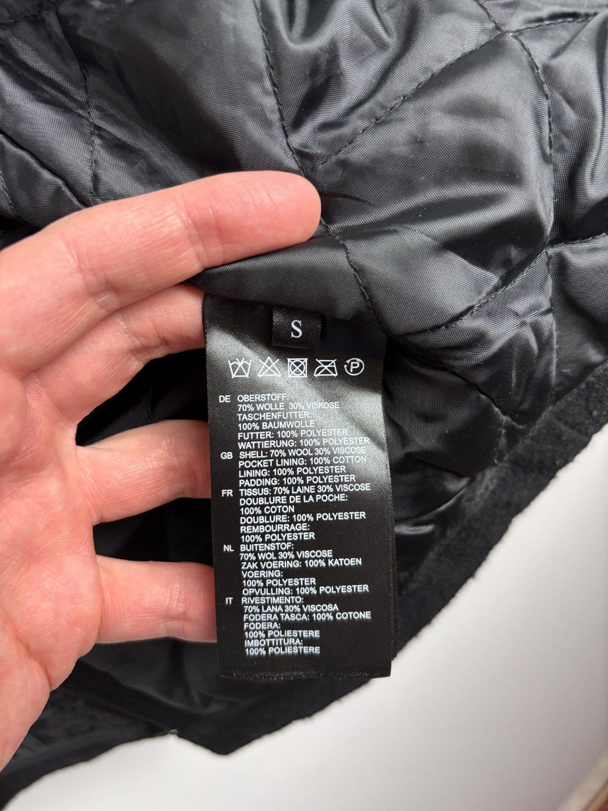 Brandit Mens Brandit Double-Breasted Wool Pea Coat Black Size S Size US S / EU 44-46 / 1 - 9 Thumbnail