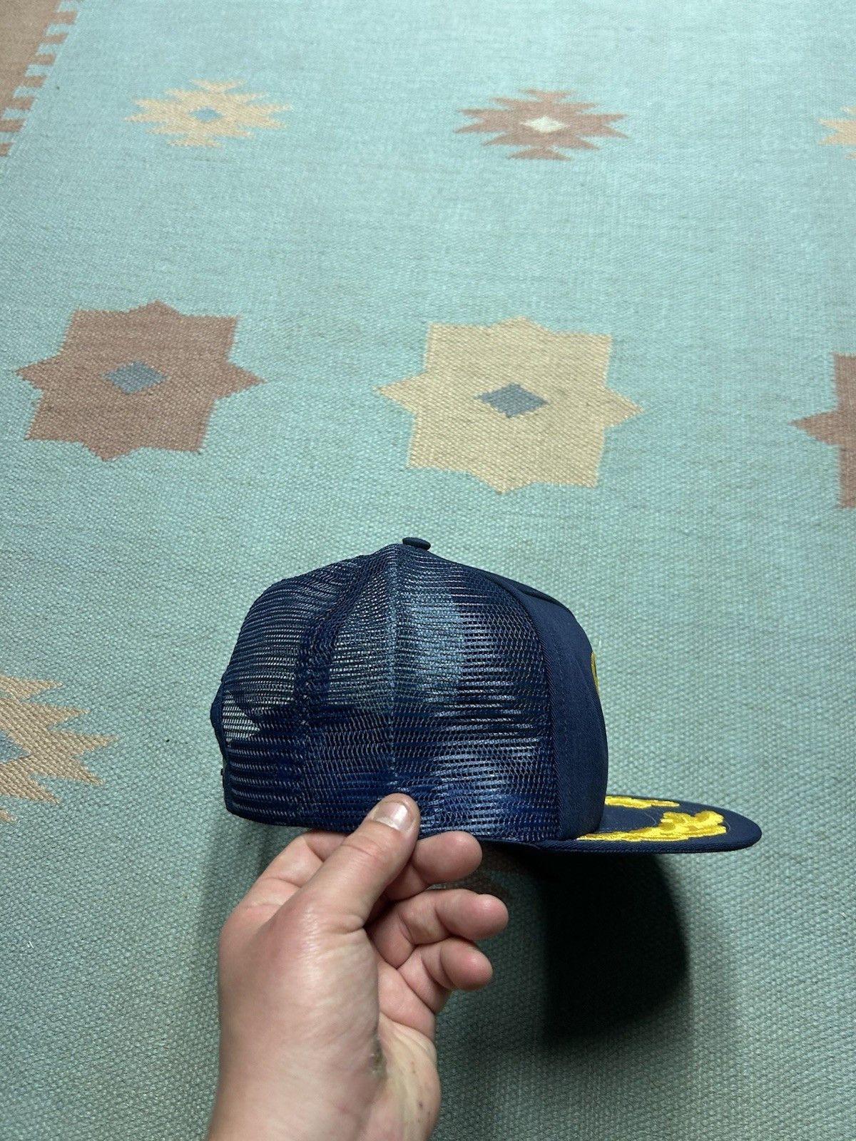 Vintage 80s trucker hat utility contracting Sparta Michigan patc USA Size ONE SIZE - 8 Thumbnail