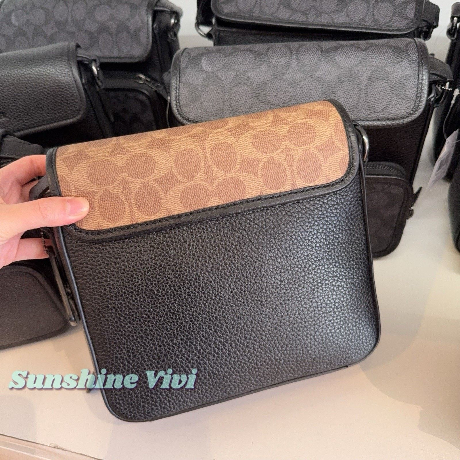 Coach NWT Coach CZ396 Sullivan Flap Crossbody Bag Tan/Black Size ONE SIZE - 2 Thumbnail