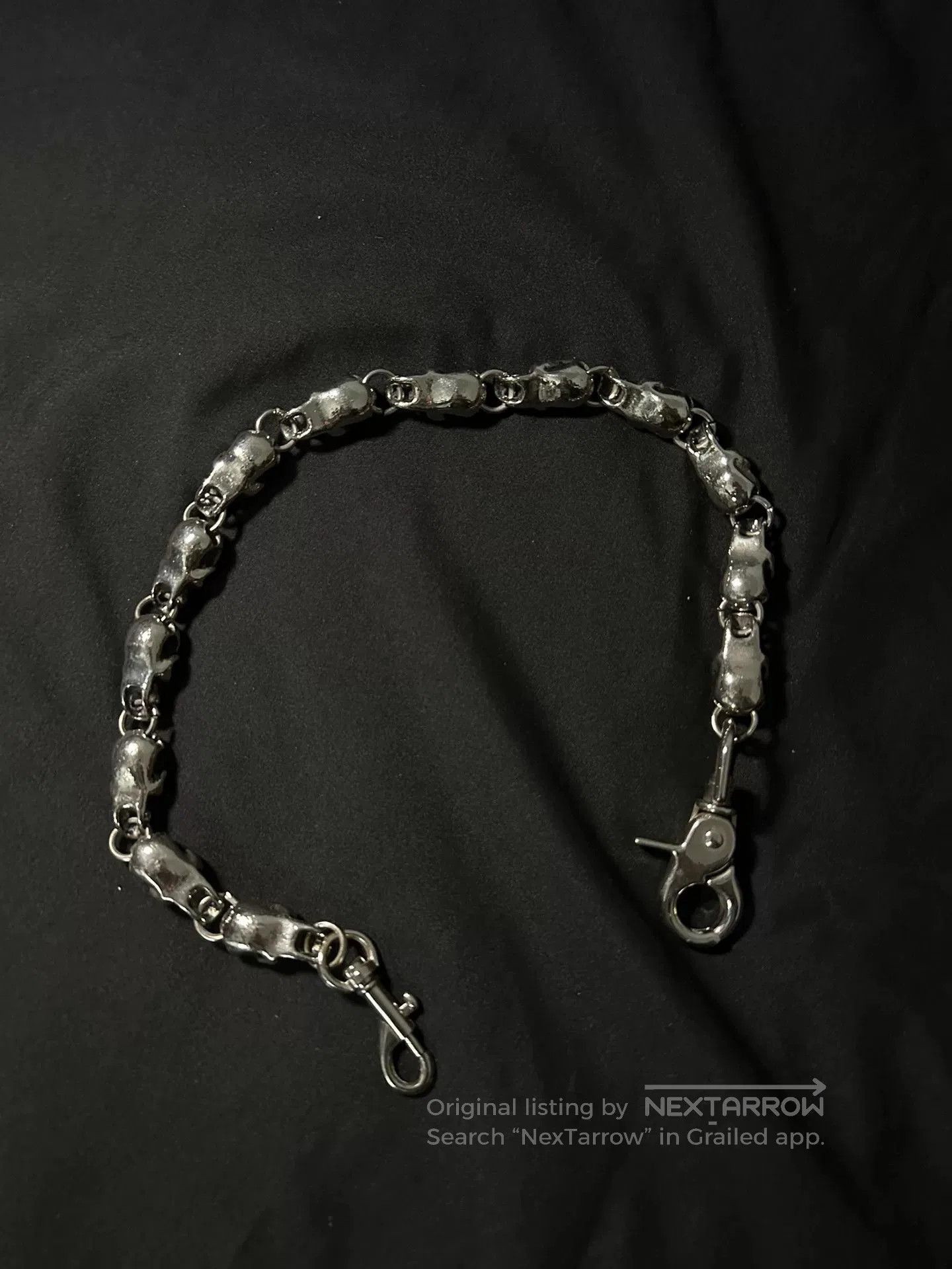 Vintage Vintage 90s Gunmetal Skull Chain. Size ONE SIZE - 6 Thumbnail