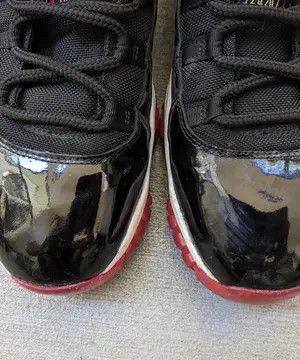 Jordan Brand Nike Air Jordan 11 Bred 14 Red Black High Tops 136046-061 Size US 14 / EU 47 - 6 Thumbnail
