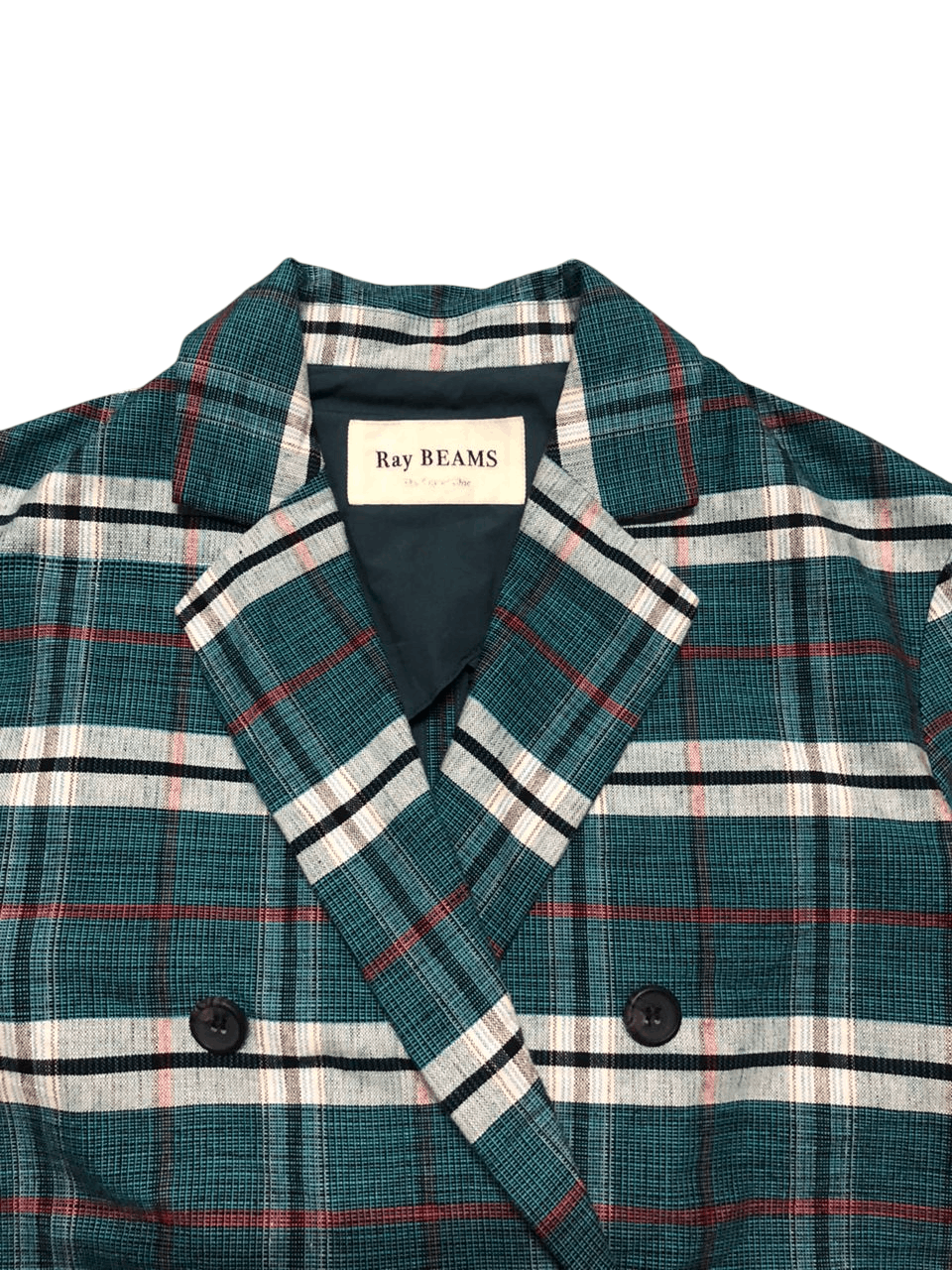 Beams Plus × Japanese Brand Ray Beams Plaid Multicolor Double Breasted Blazer Jacket Size M / US 6-8 / IT 42-44 - 4 Thumbnail