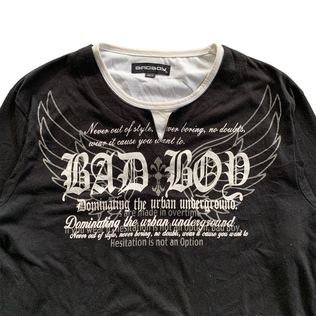 Japanese Brand Y2k Bad Boy USA Poem Grunge LGB Longsleeve Tshirt Size US L / EU 52-54 / 3 - 2 Thumbnail