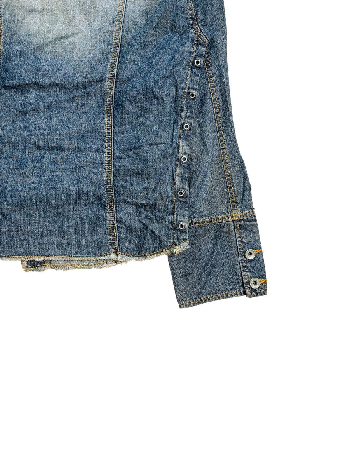JACKROSE 2000s Jackrose - Sidelace Western Denim Shirt Size US M / EU 48-50 / 2 - 6 Thumbnail