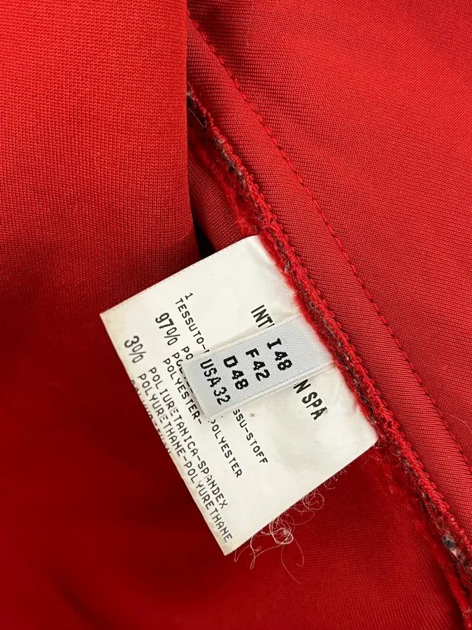 Marithe + Francois Girbaud 1990s Marithé + François Girbaud Red Fleece Embroidered Zip Jacket Size S / US 4 / IT 40 - 12 Thumbnail