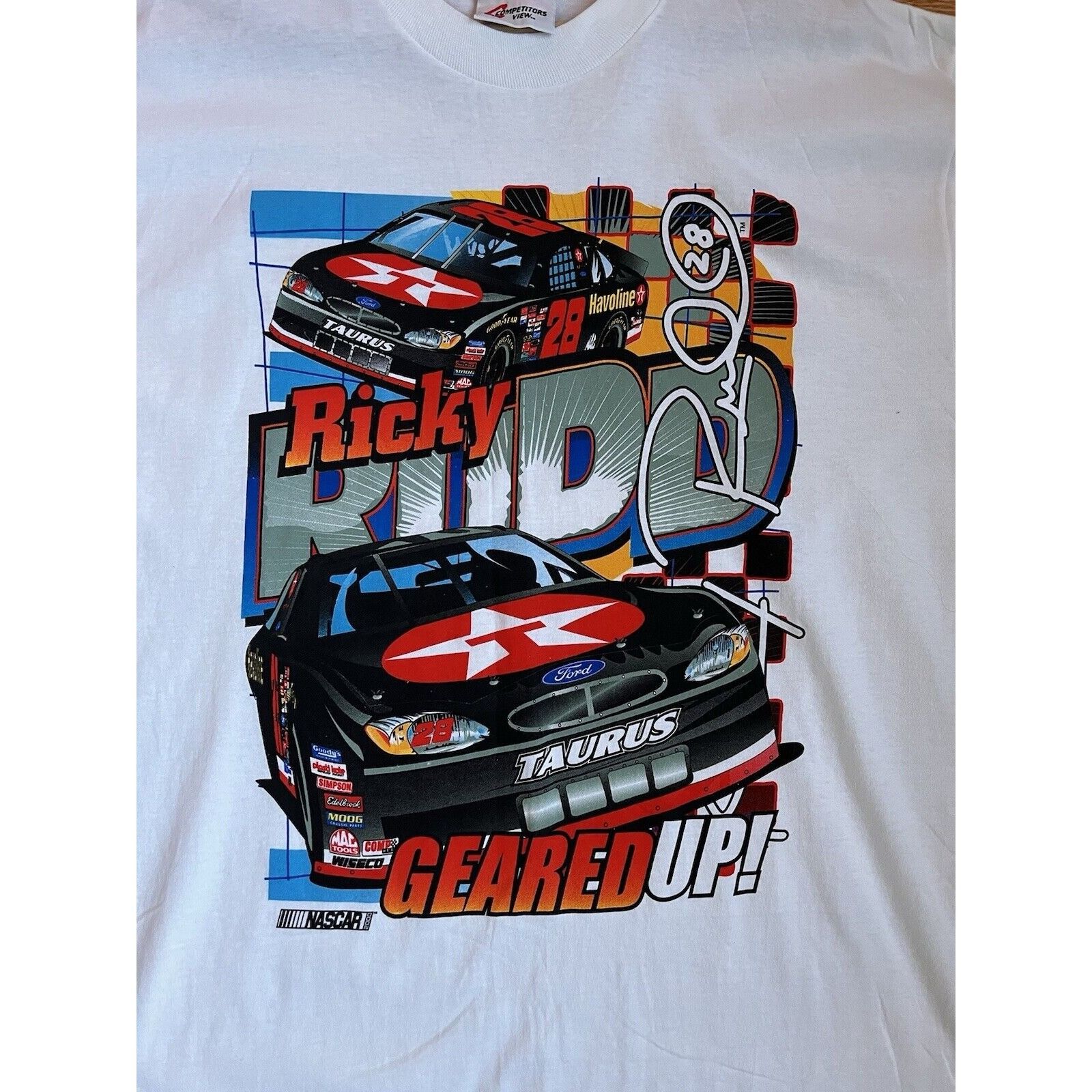 NASCAR VINTAGE NASCAR RACING RICKY RUDD FORD TAURUS GRAPHIC T SHIRT Size US L / EU 52-54 / 3 - 3 Thumbnail