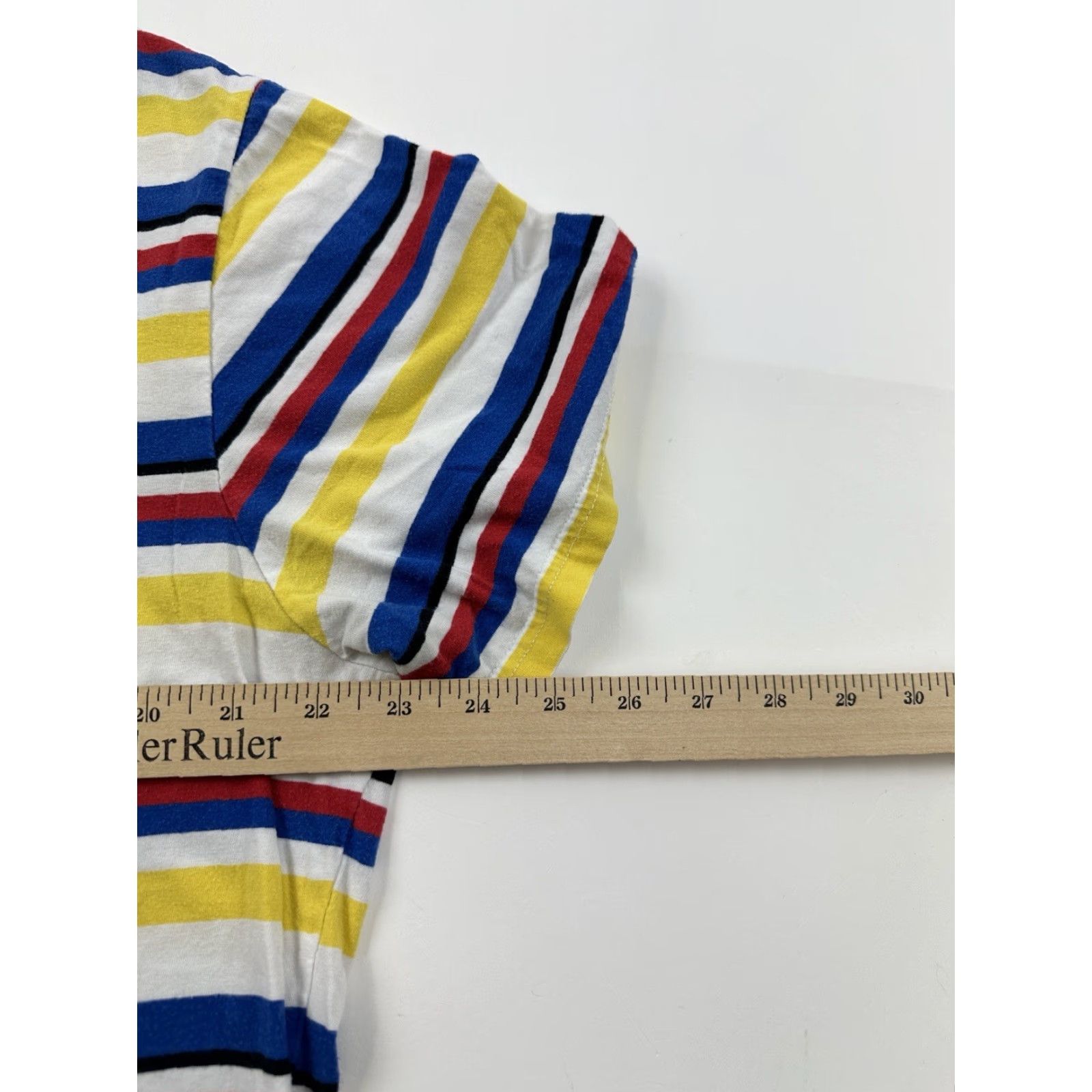 Disney Disney Disneyland Resort Shirt Mens L Striped Mickey Mouse Logo Short Sleeve Crew Neck Multicolor Cotton T-Shirt Disney Parks Theme Graphic Print Size US L / EU 52-54 / 3 - 8 Thumbnail