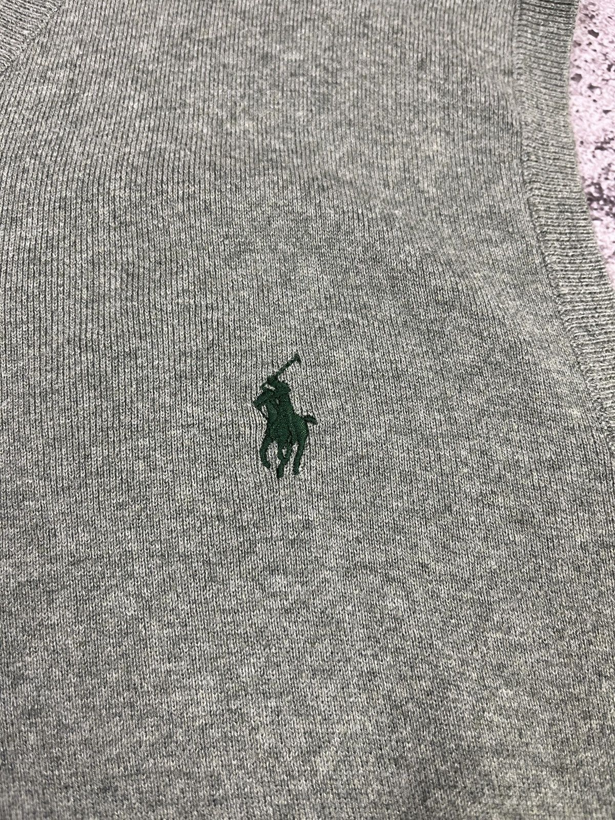 Polo Ralph Lauren Sweater Vest Green Pima Cotton V Neck Knit Classic Pony Logo Size US L / EU 52-54 / 3 - 4 Thumbnail