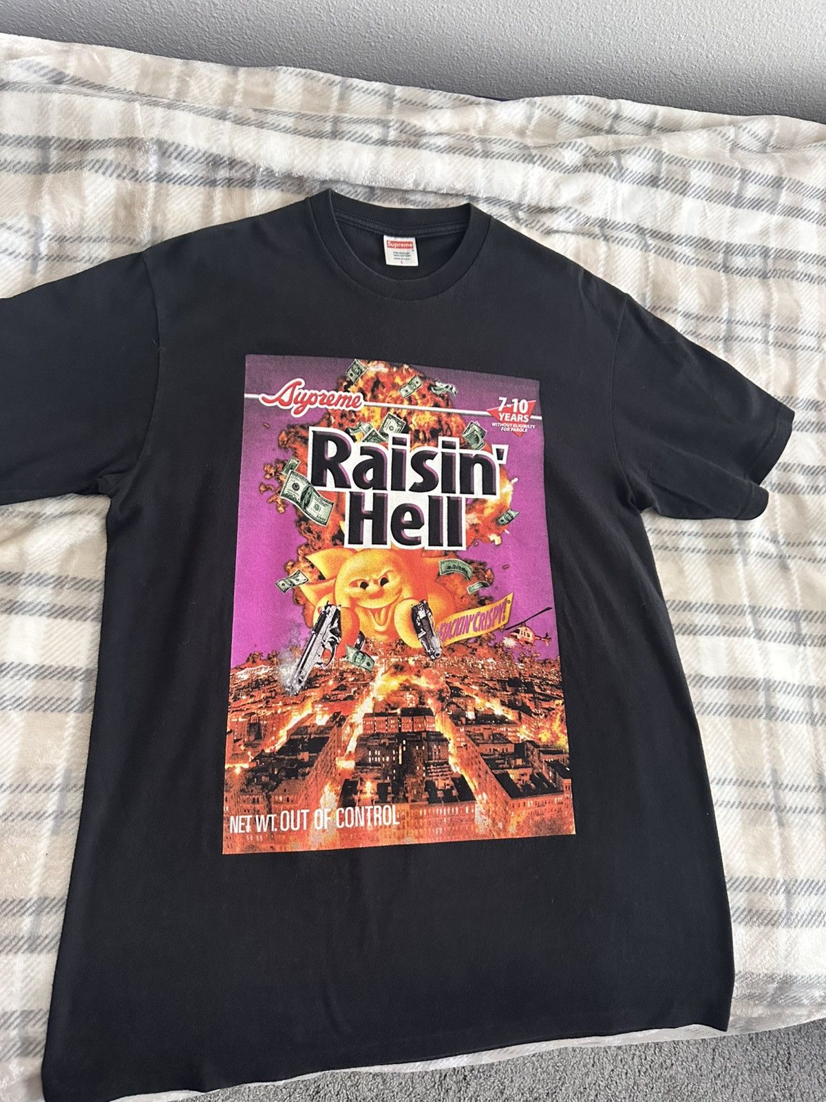 supreme Raisin' Hell tシャツ L 黒 supreme Raisin' Hell tシャツ L 黒 VINTAGE Super Rare Supreme