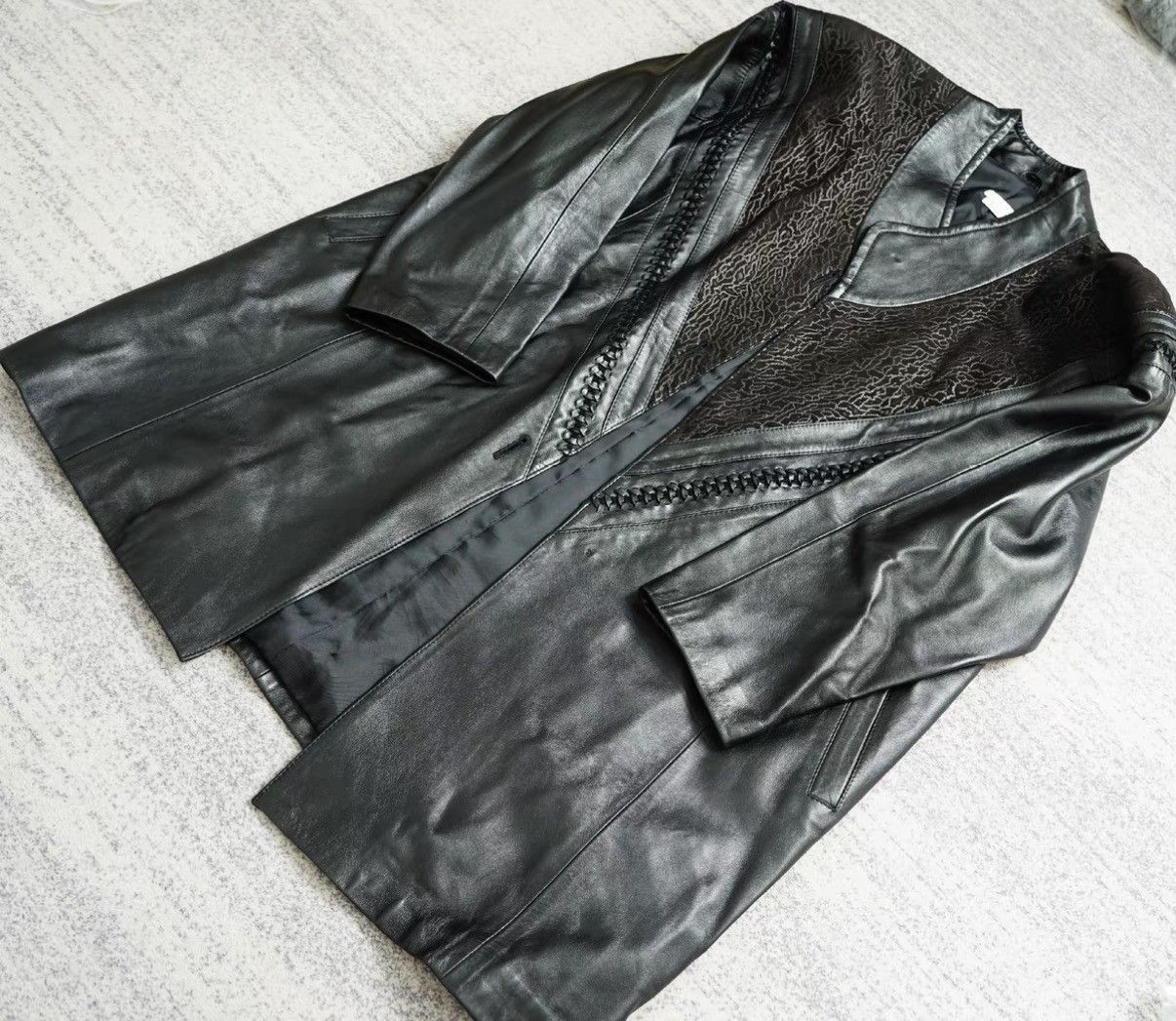 Dries Van Noten Dries Van Noten Leopard Print Patchwork Leather Jacket Size US S / EU 44-46 / 1 - 2 Thumbnail