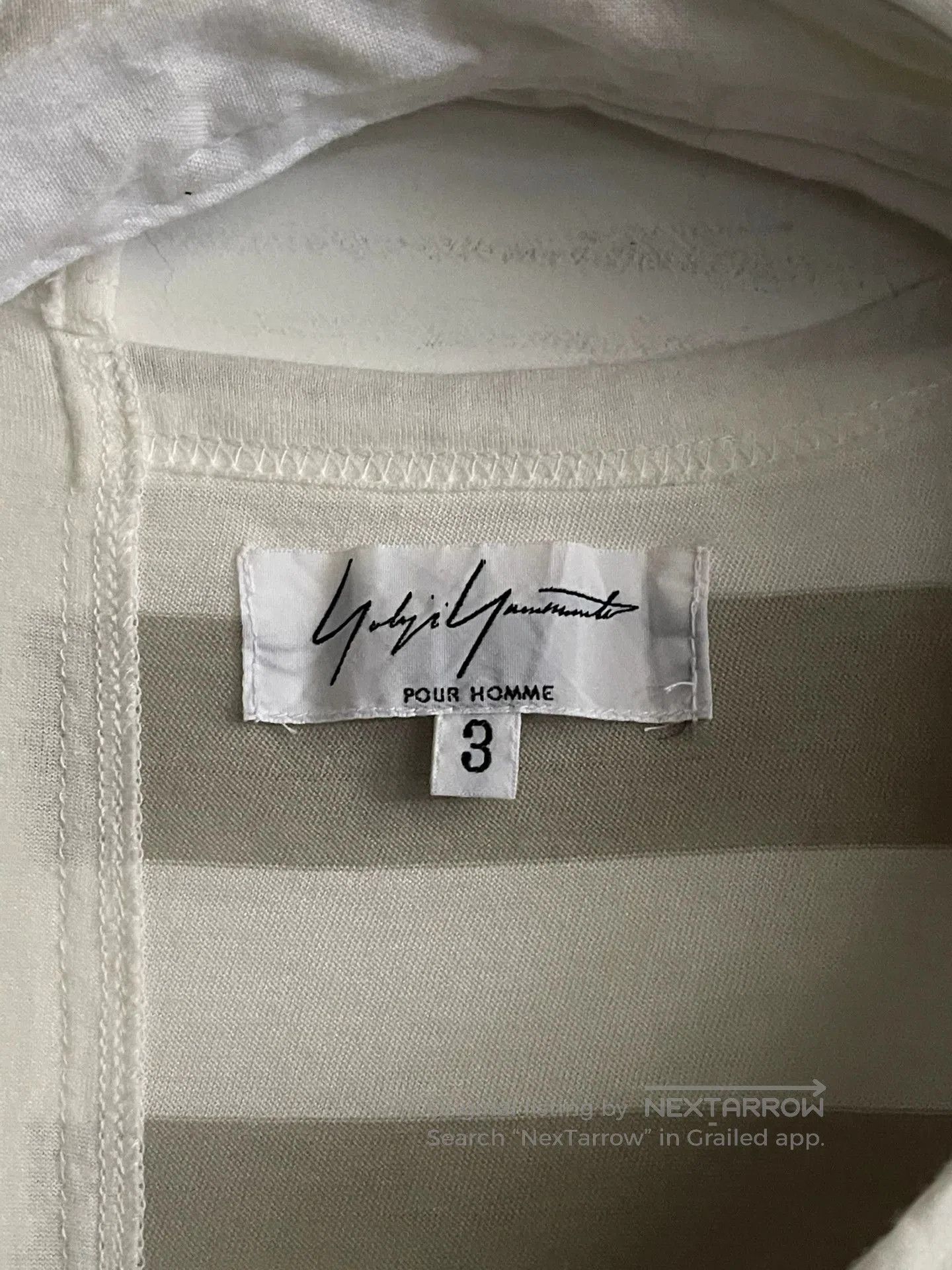 Yohji Yamamoto striped long sleeve base shirt. Size US M / EU 48-50 / 2 - 7 Thumbnail
