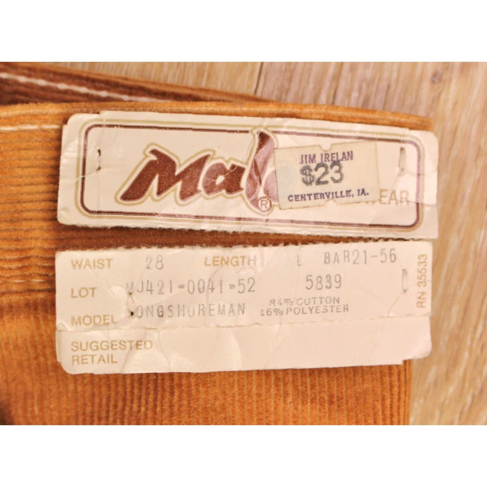 Vintage VINTAGE Men’s VTG 1970s NOS Male Brown Corduroys Flare Pants 28x34 70s Men’s Corduroy Flare N/A Size US 28 / EU 44 - 4 Thumbnail