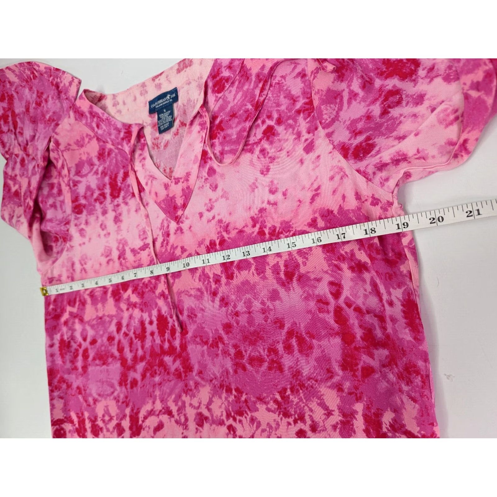 Pinko Caribbean Joe Shirt Dress Midi Long Sleeve Women S Pink Rayon Floral V-Neck Pullover Casual Travel Beach 90s Theme Womens Size S / US 4 / IT 40 - 5 Thumbnail