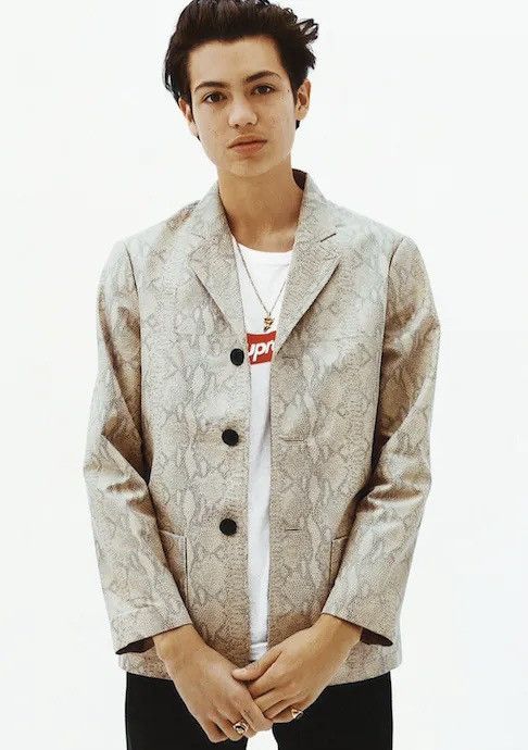 Supreme 16SS Leather Snakeskin Car Coat | Grailed