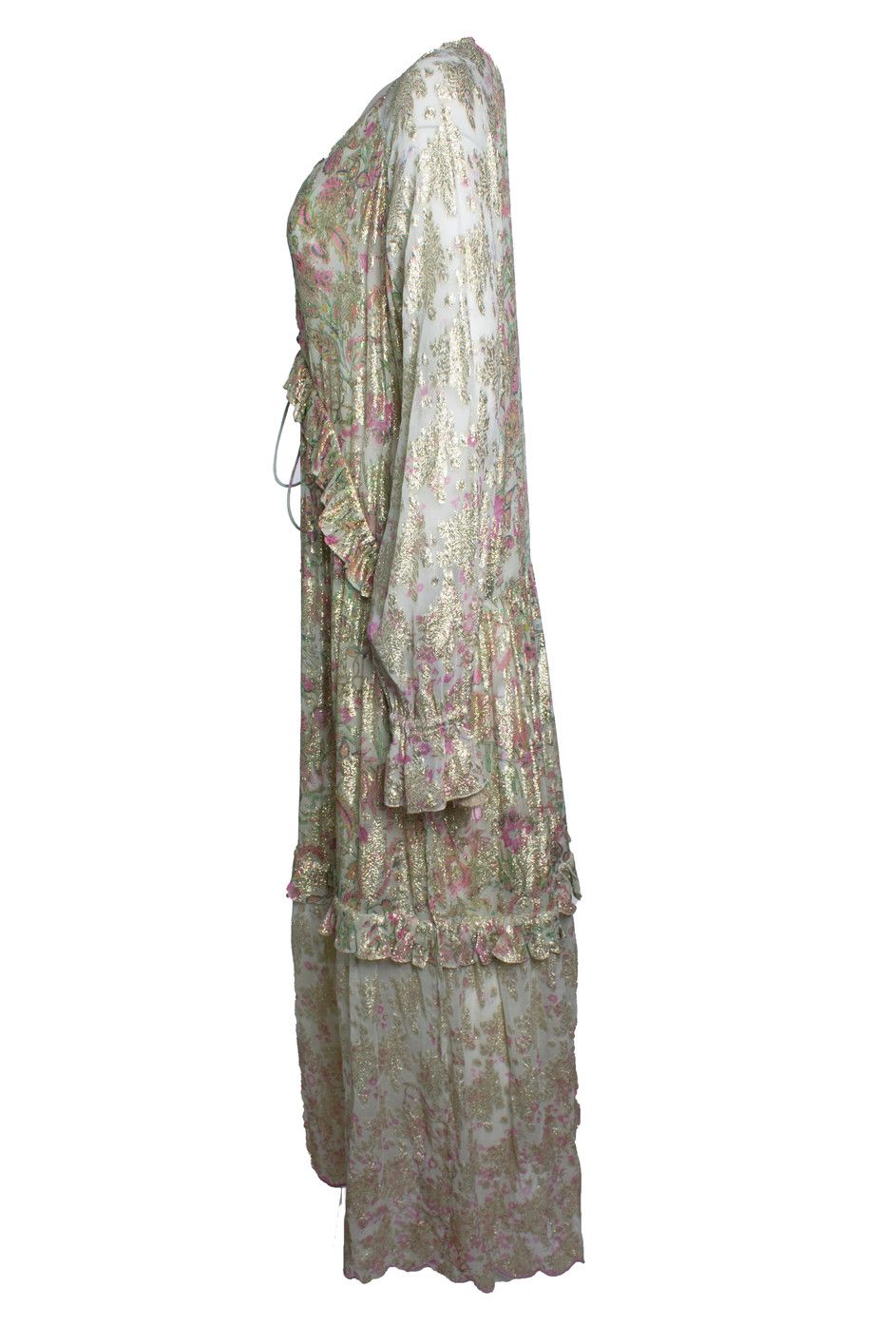 Hemant & Nandita Hemant & Nandita, floral lurex maxi dress Size S / US 4 / IT 40 - 2 Thumbnail