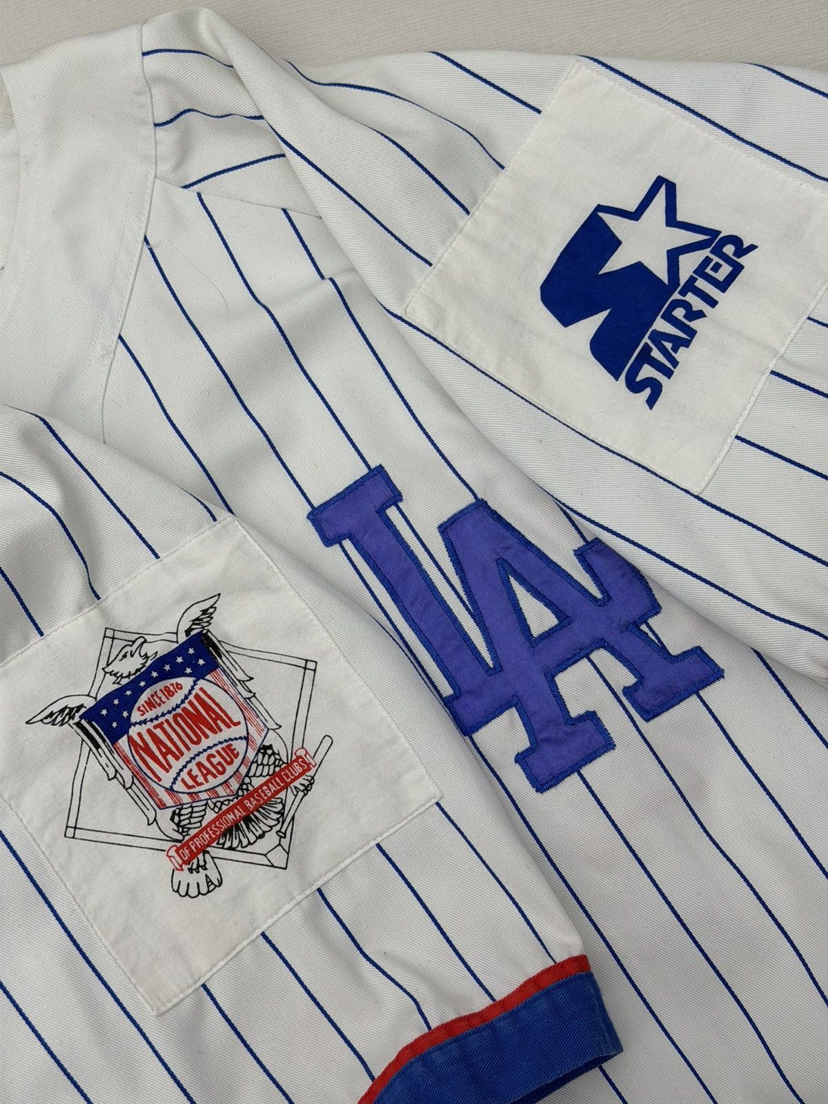 Starter Vintage 80 Los Angeles Dodgers MLB Starter Script Pinstripes Size US XL / EU 56 / 4 - 3 Thumbnail