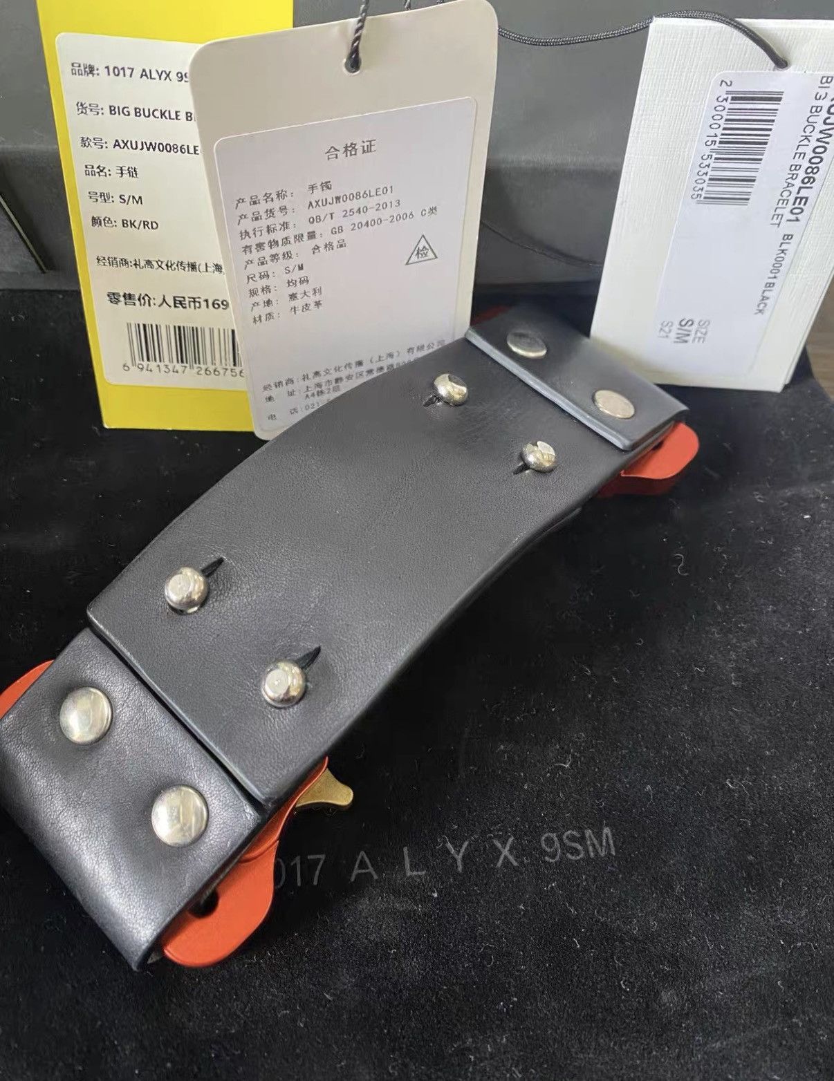 1017 ALYX 9SM ALYX Red Slim Bracelet J41 Size ONE SIZE - 5 Thumbnail