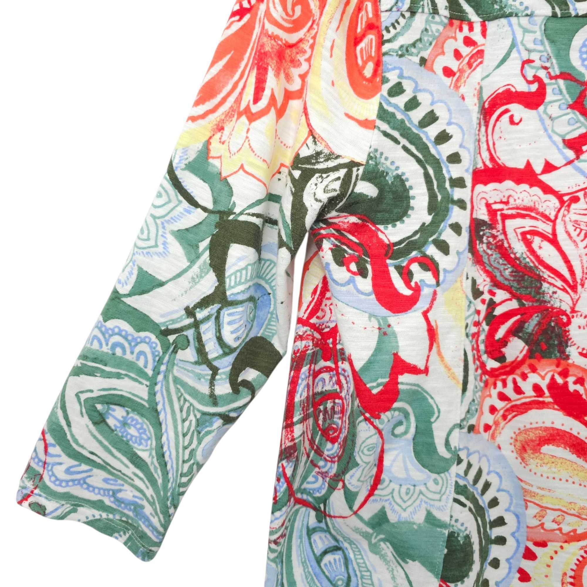 Chicos Chicos Floral Print Paisley Boho Top Womens 1 US M 3/4 Sleev Size M / US 6-8 / IT 42-44 - 10 Thumbnail