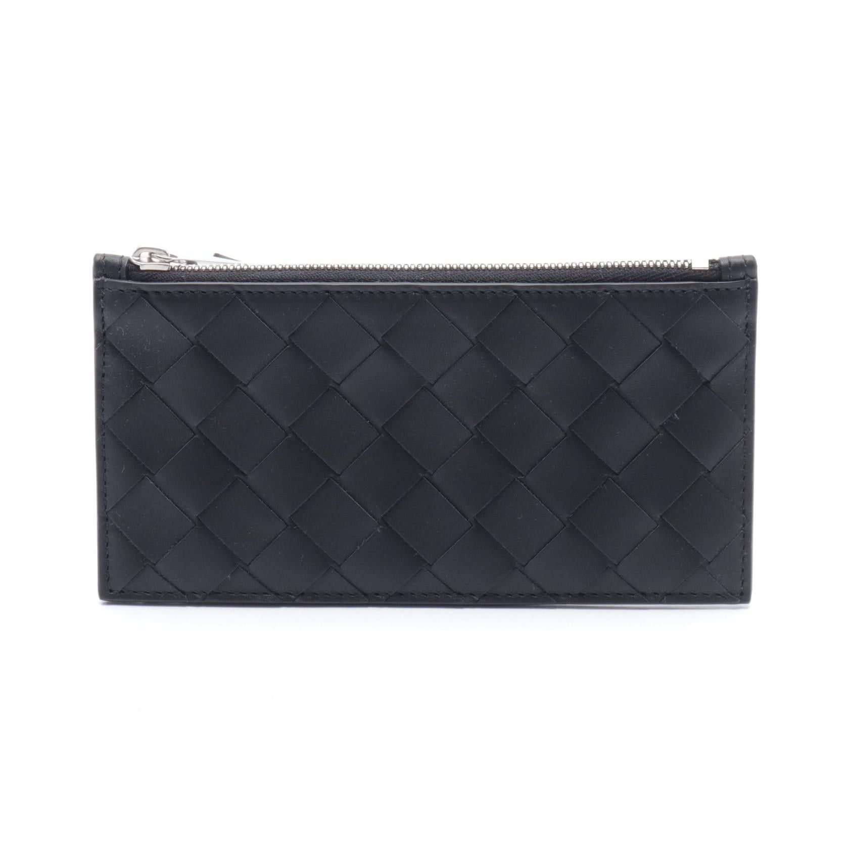 Bottega Veneta Bottega Veneta Intrecciato Coin Purse Leather Black Size ONE SIZE - 1 Thumbnail