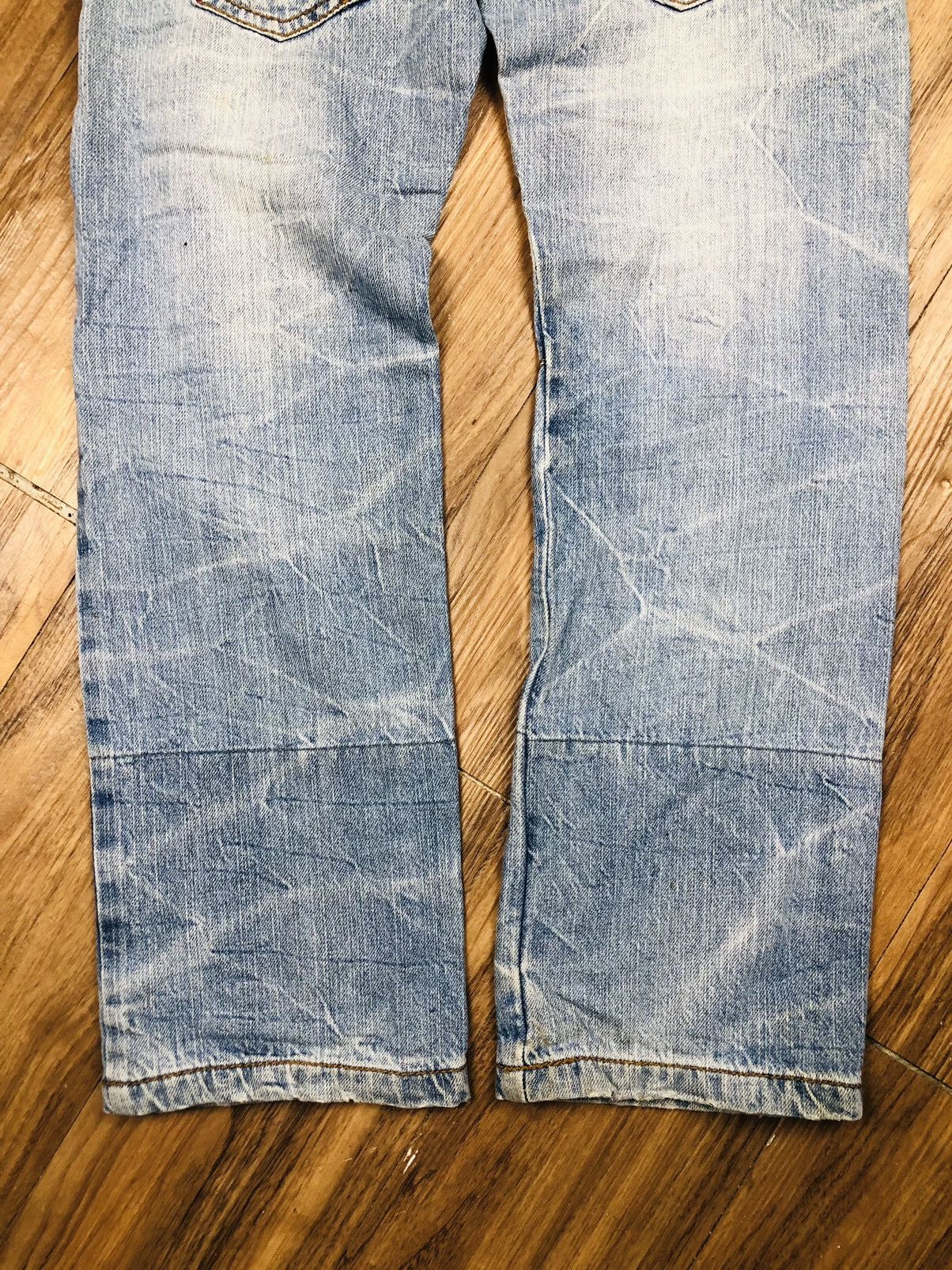 Japanese Brand BA-TSU STUDIO Y2K Reworked Distressed Denim (37) Size US 27 - 15 Thumbnail