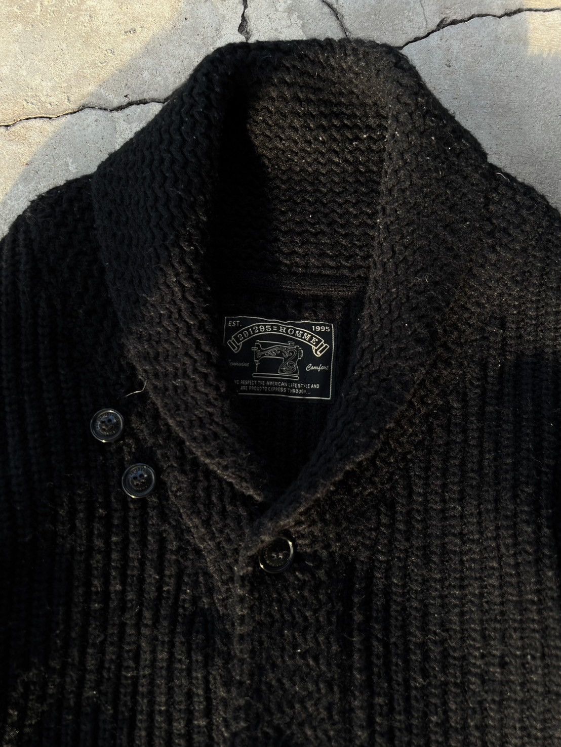Japanese Brand Archive* 291295=HOMME KNIT CARDIGAN Size US S / EU 44-46 / 1 - 5 Thumbnail