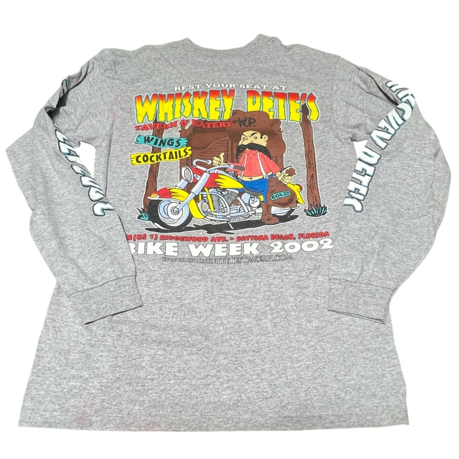 Vintage Vintage Bike Week 2002 Whiskey Pete's Longsleeve Shirt Size US M / EU 48-50 / 2 - 1 Thumbnail