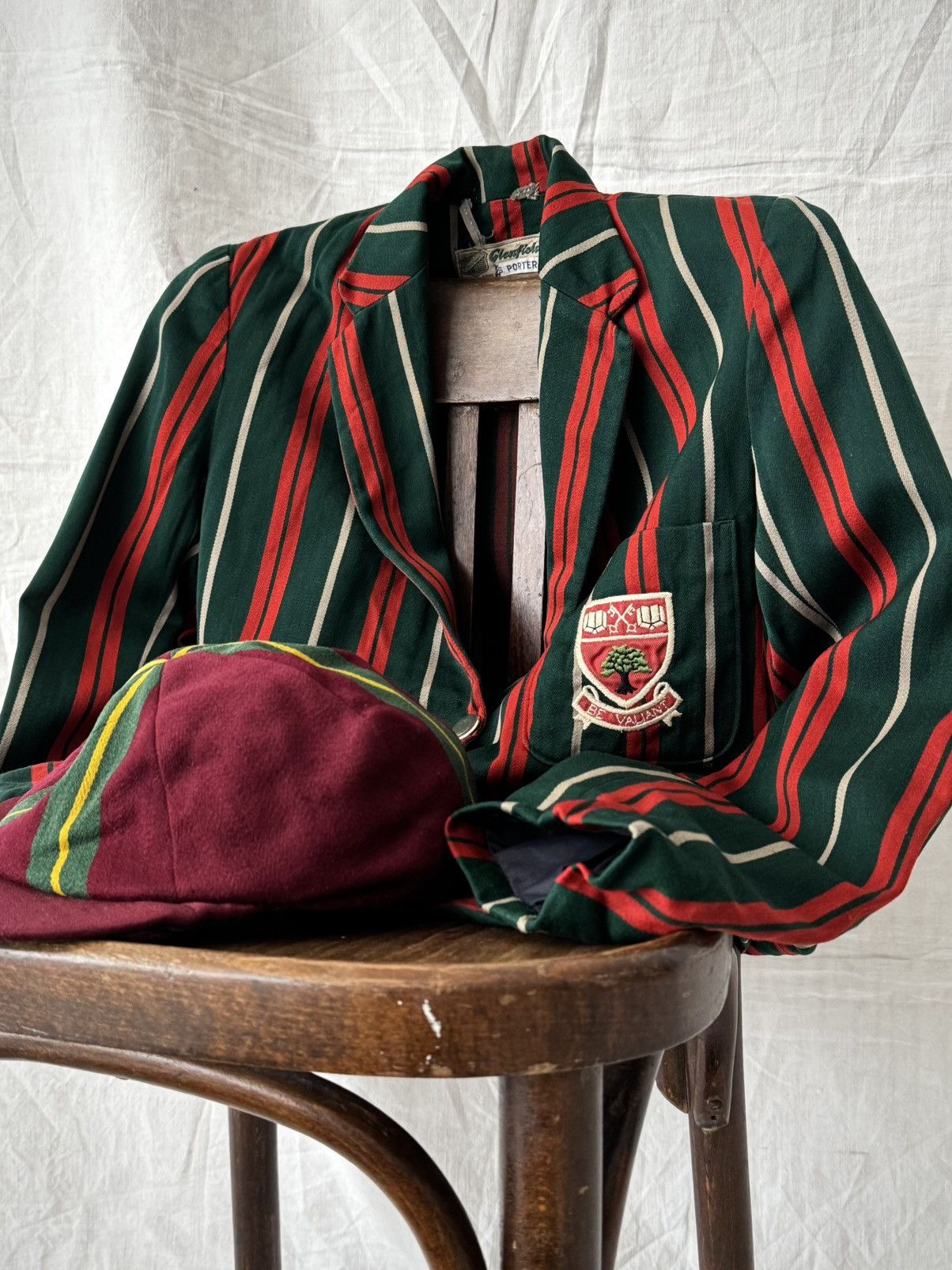 Vintage Vintage 1950s England Women's School Striped Blazer Size S / US 4 / IT 40 - 1 Thumbnail