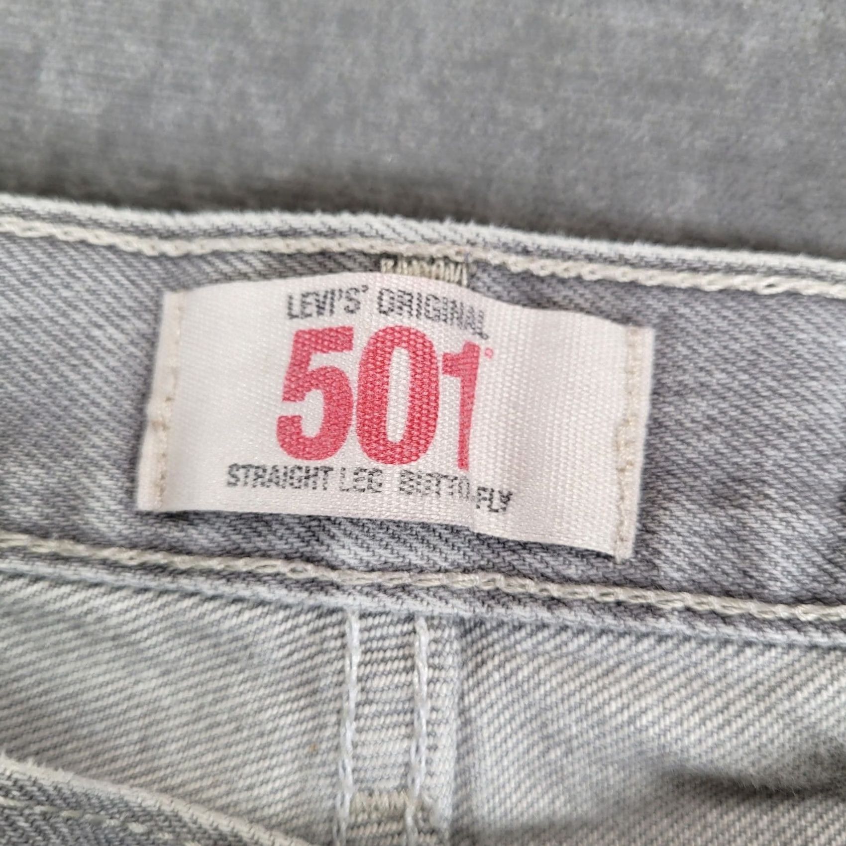 Levi's Levi's 501 Jeans Men Button Fly Straight Regular Distressed Medium Gray 30x29 Vintage Y2K Size US 30 / EU 46 - 2 Thumbnail
