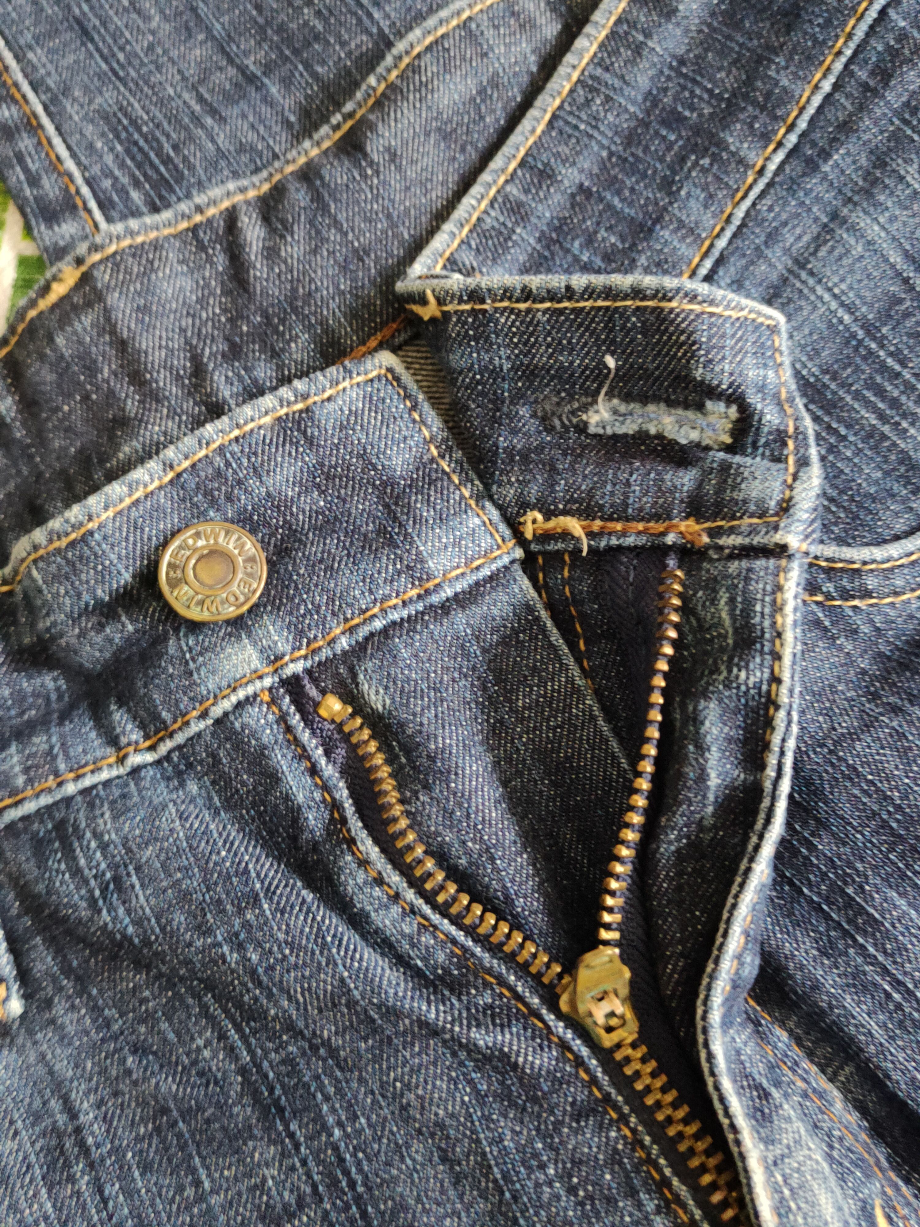 Edwin Edwin Dark Blue Distressed Ripped Jeans #S2201 Size US 30 / EU 46 - 14 Thumbnail