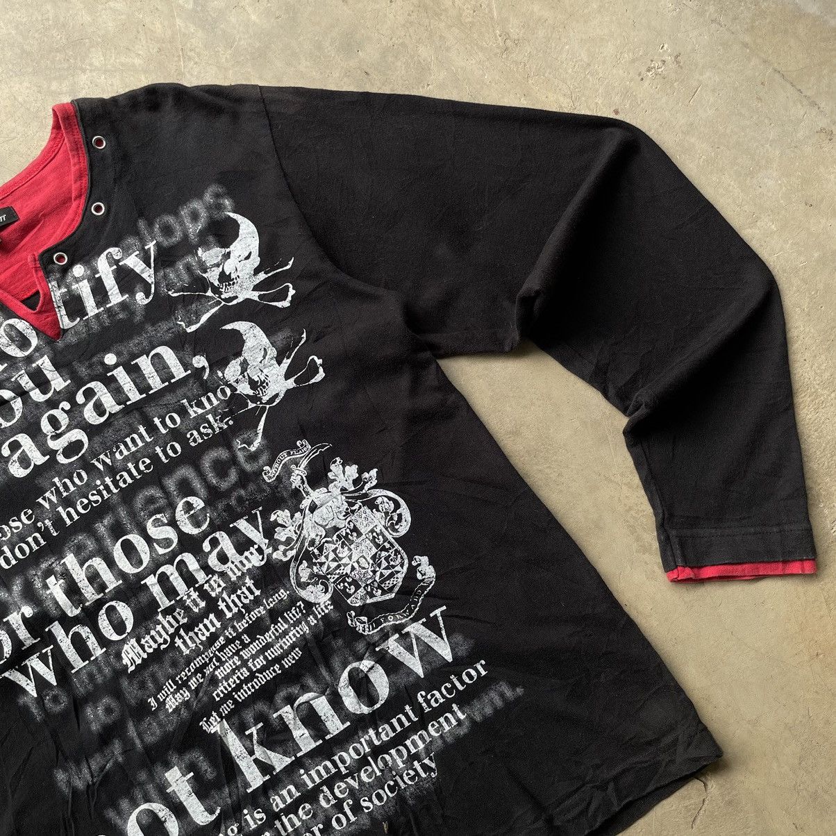 14th Addiction 🇯🇵 Double Layer BeaumontCarr Skull Crosses Poem Gothic Punk Size US S / EU 44-46 / 1 - 2 Thumbnail
