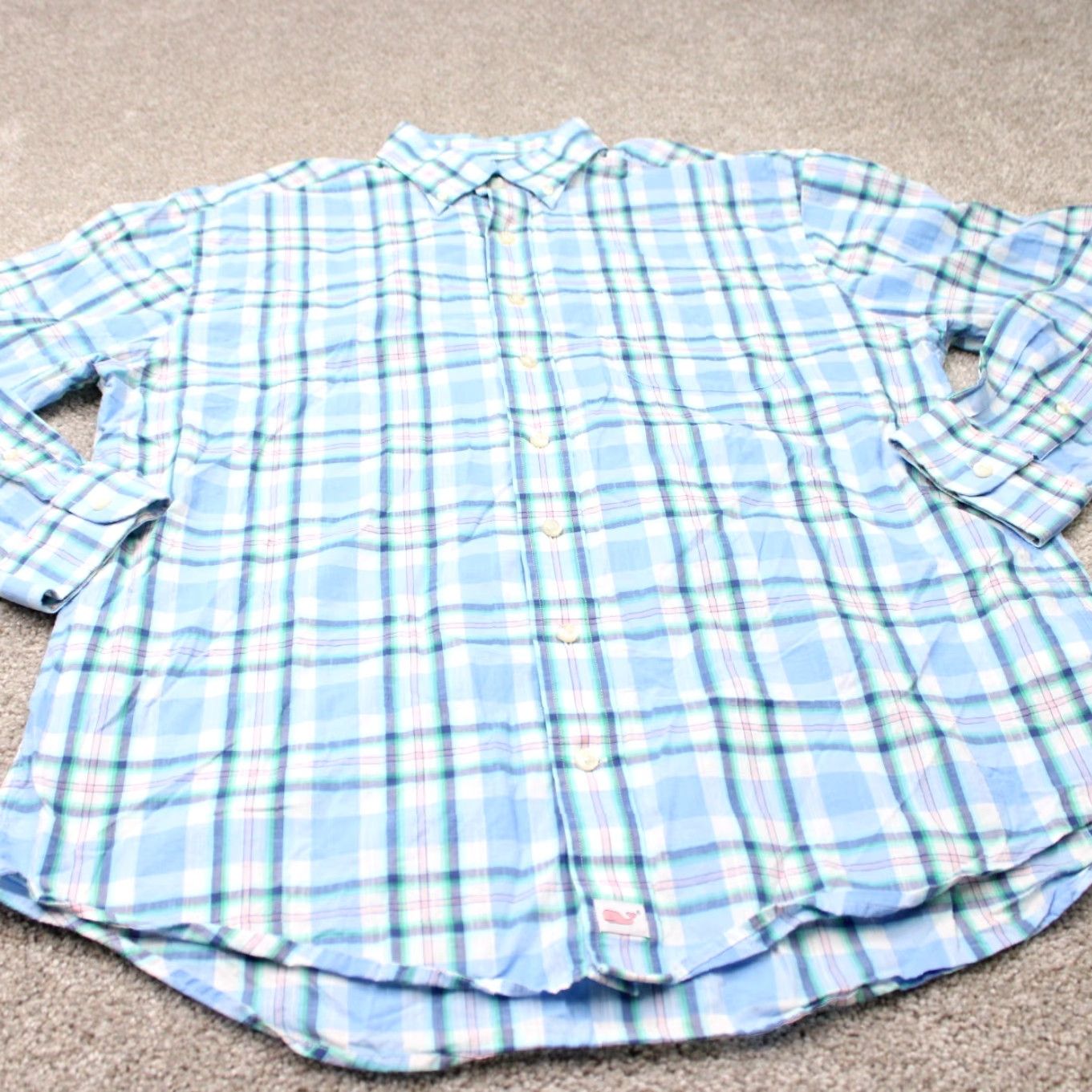 Vineyard Vines Vineyard Vines Murray Shirt Mens Large Blue/Pink Classic Fit Long Sleeve Cotton Button-Up Shirt Size US L / EU 52-54 / 3 - 3 Thumbnail