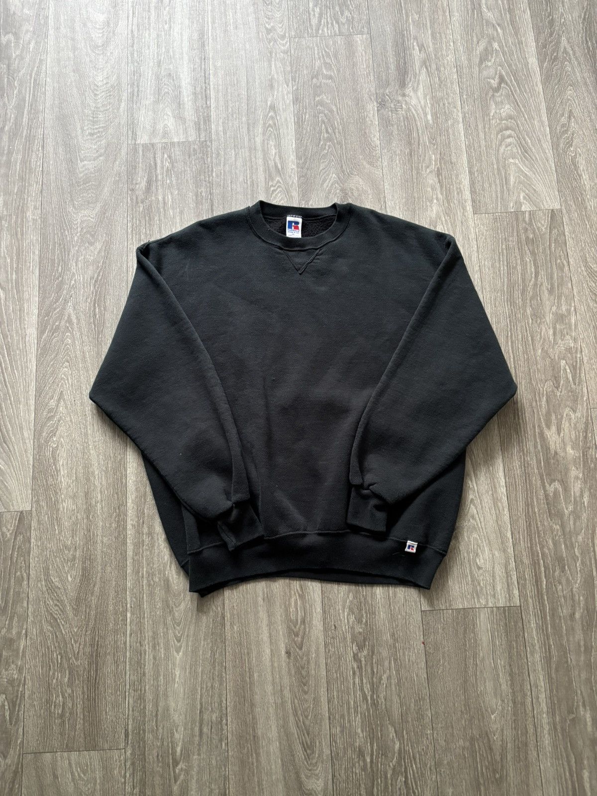 Vintage 90s Russell Athletic Black Sweatshirt Made in USA