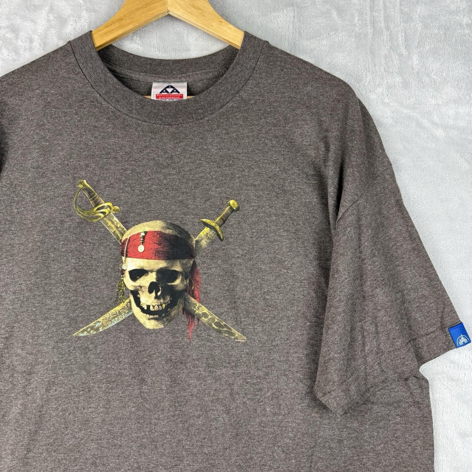 Disney VTG Pirates of the Caribbean Skull T Shirt Mens XL Disney Size US XL / EU 56 / 4 - 9 Thumbnail