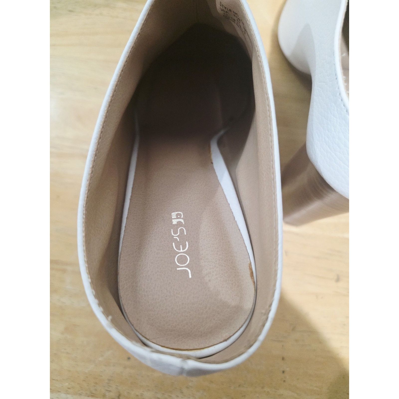 Joe's Joe's Chunky Heel White Leather Slip On Leather Mule Size 11 Size US 11 / IT 41 - 7 Thumbnail