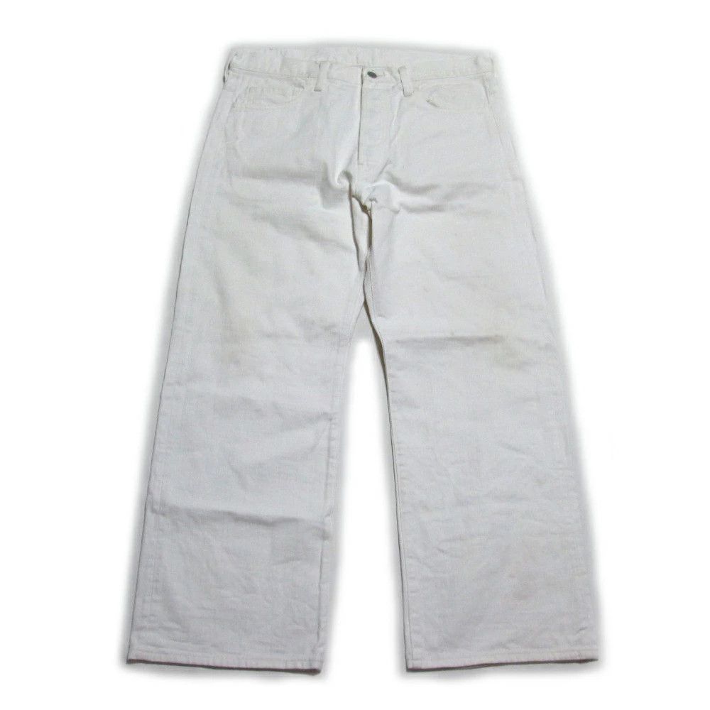 Yohji Yamamoto Yohji Yamamoto Pour Homme White Wide Denim Pants Size US 34 / EU 50 - 1 Thumbnail