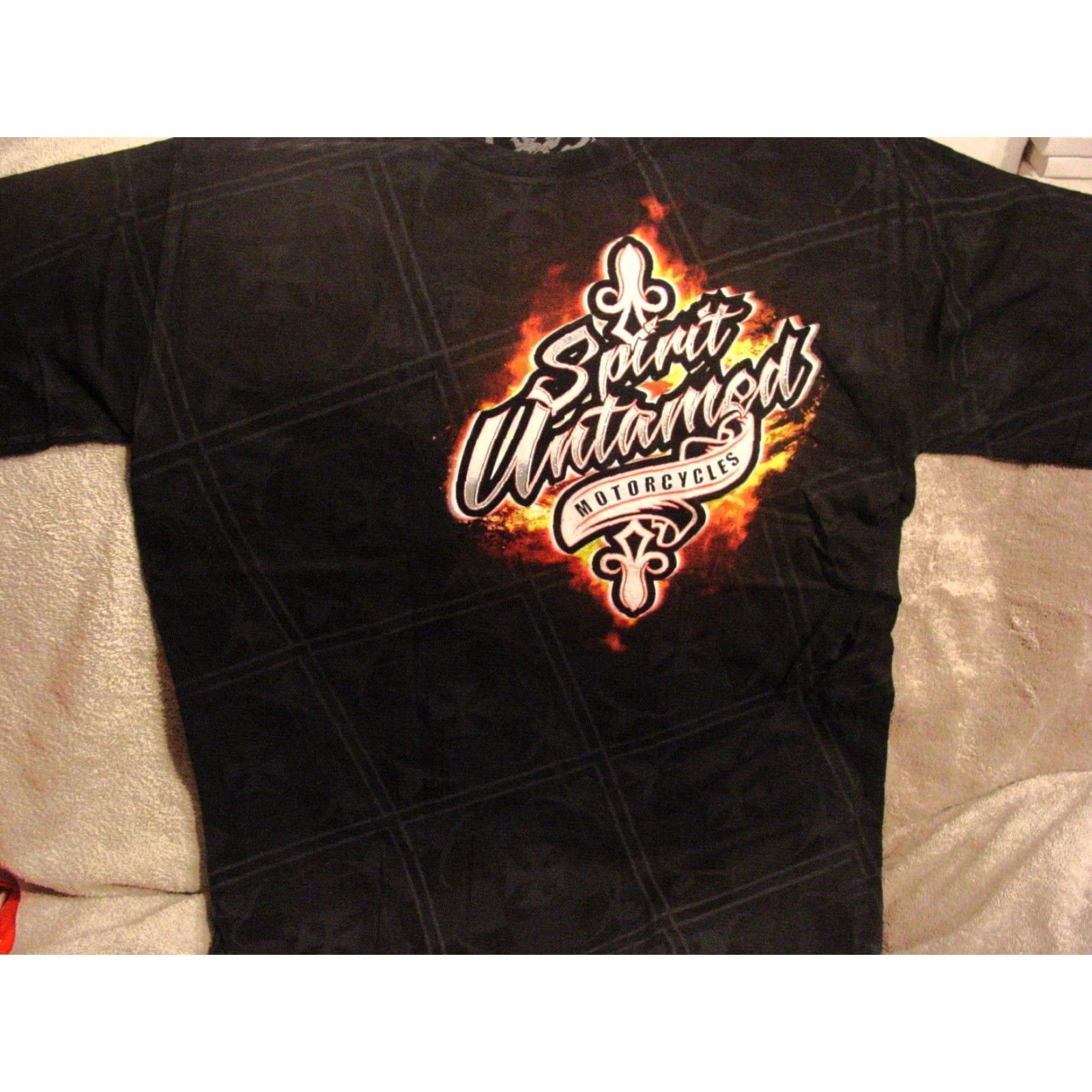 ESPIRIT VINTAGE Motorcycle Spirit Untamed T-Shirt Men XL Black Graphic Tee Biker Motorcycle 2000s Size US XL / EU 56 / 4 - 2 Thumbnail