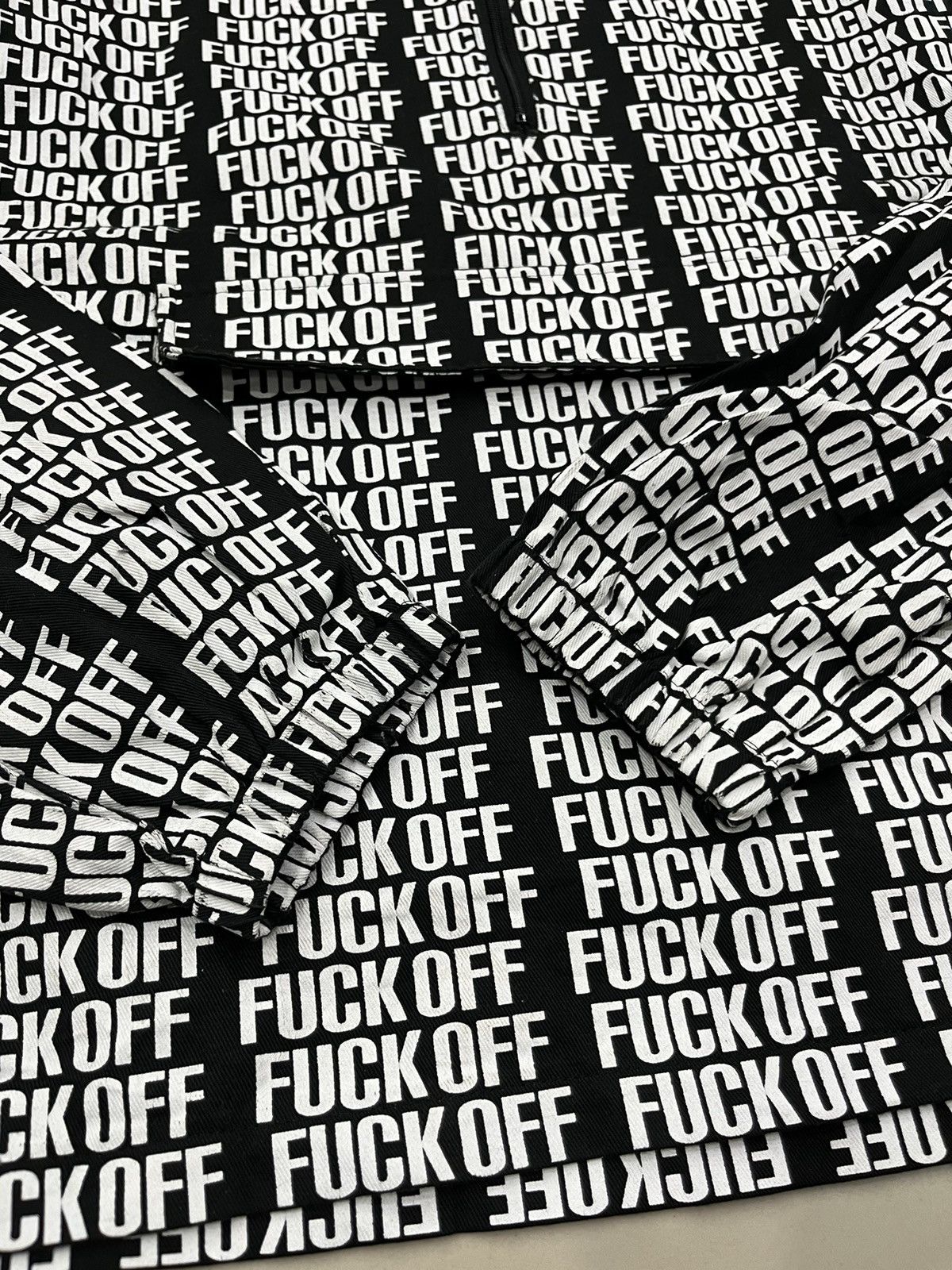 Japanese Brand Worldwide Bastard Fuck Off Script Fullprint Anorak Size US M / EU 48-50 / 2 - 6 Thumbnail