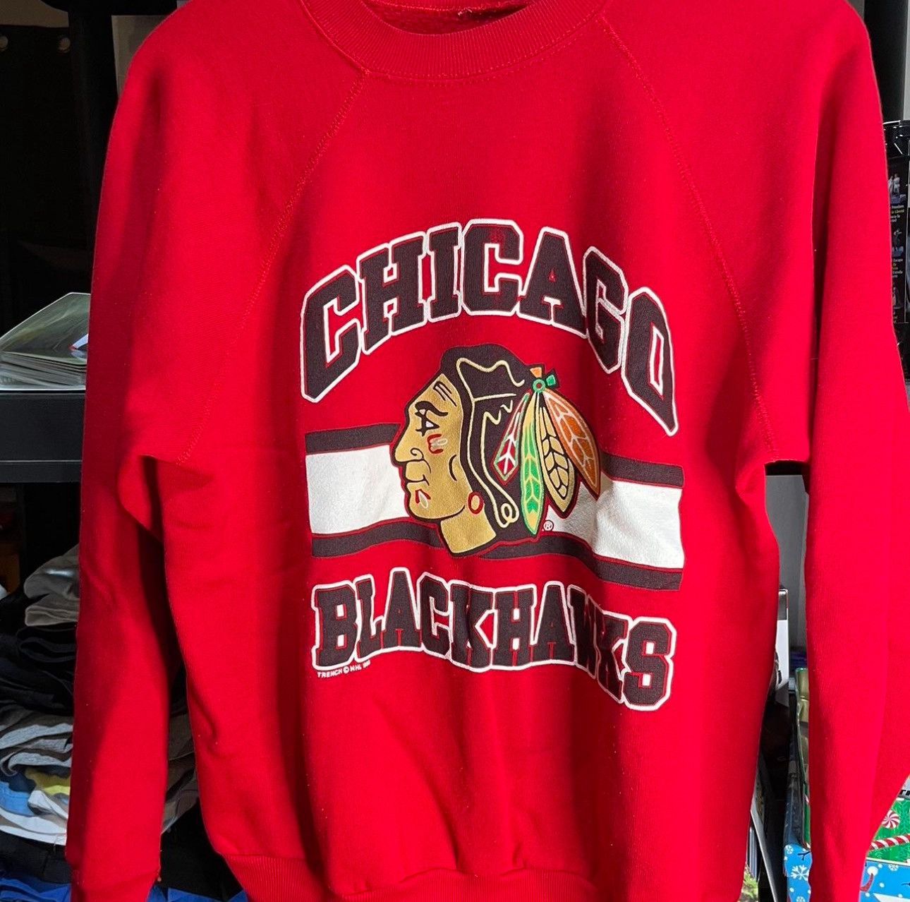 NHL Vintage Chicago Blackhawks Logo 1988 NHL Hockey Crewneck Size US S / EU 44-46 / 1 - 1 Thumbnail