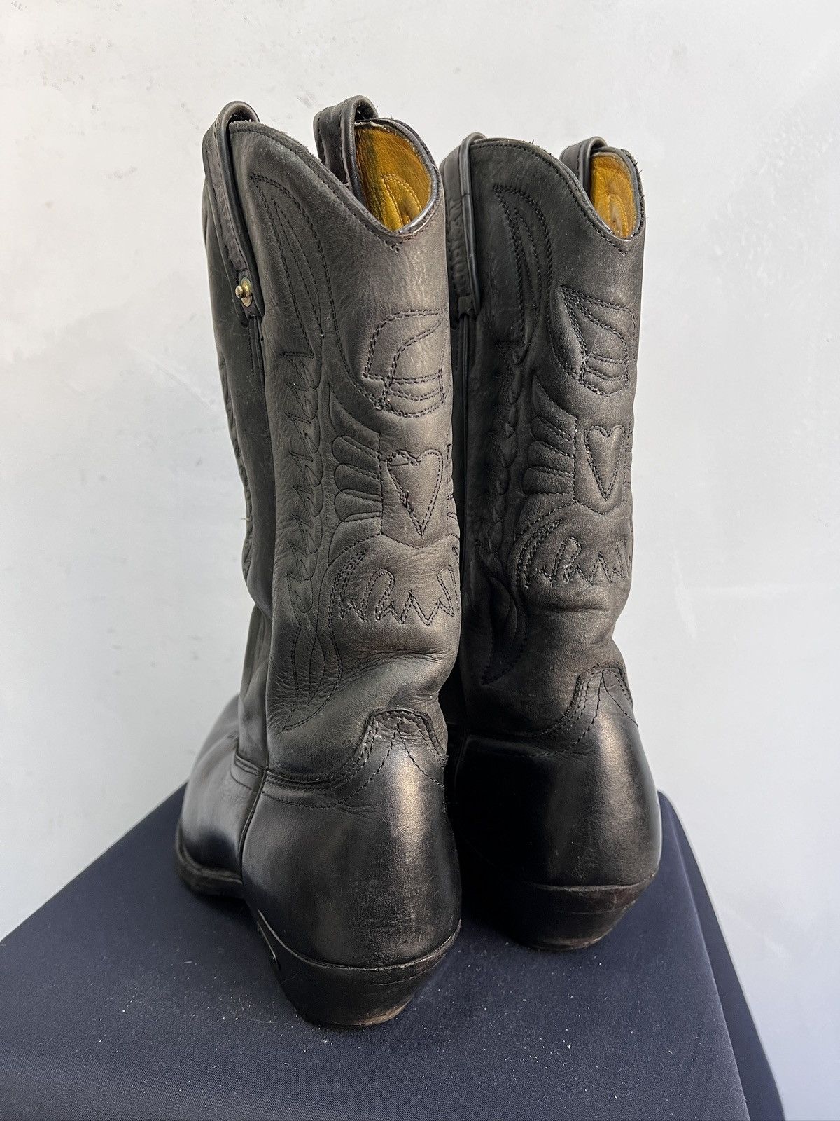 Western Rise Western High Leather Boots Moto 90’s Guidi retro style Size US 8 / EU 41 - 8 Thumbnail