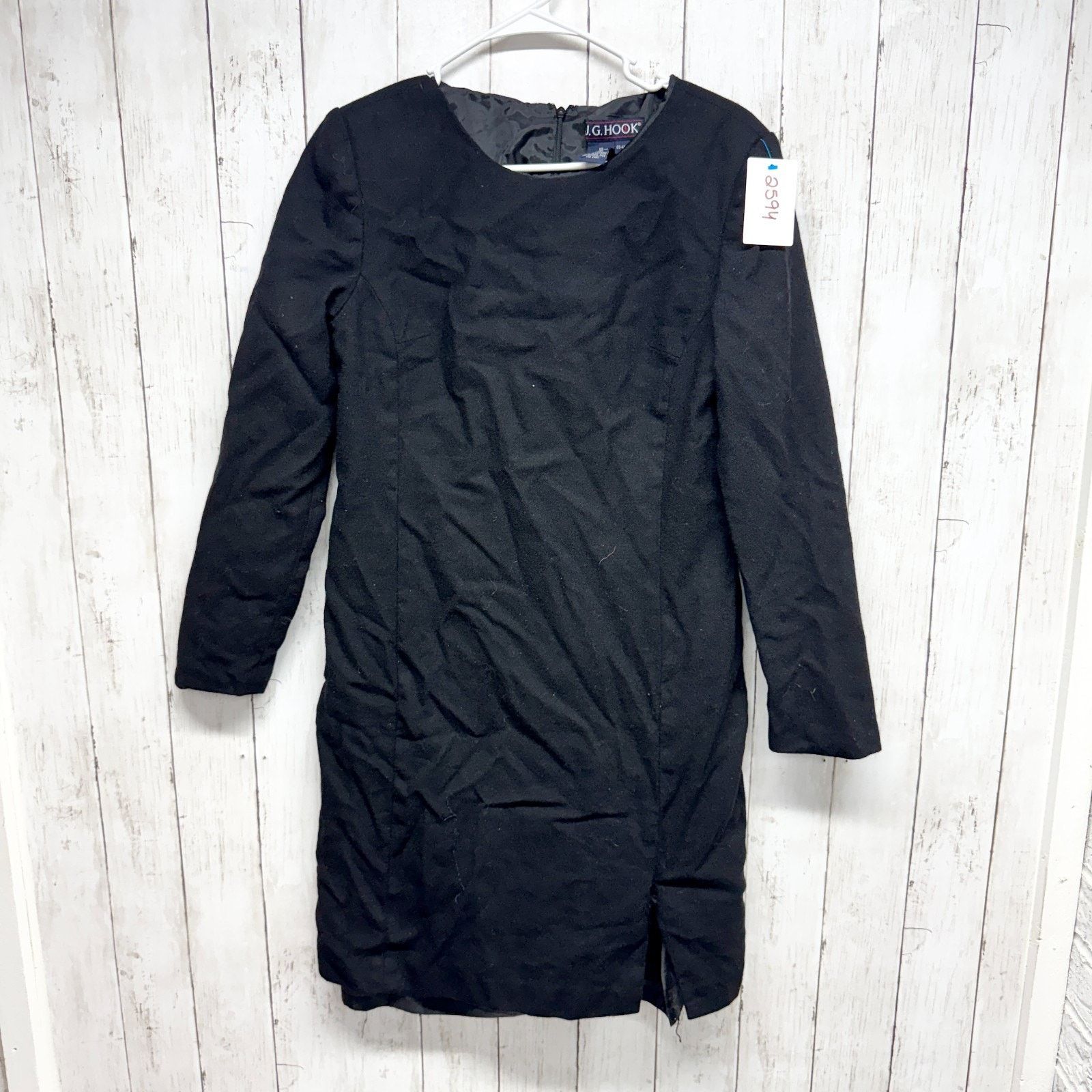 Vintage Vtg J.G. Hook Dress Size 12 Wool Crewneck Long Sleeve Midi Size XL / US 12-14 / IT 48-50 - 1 Thumbnail