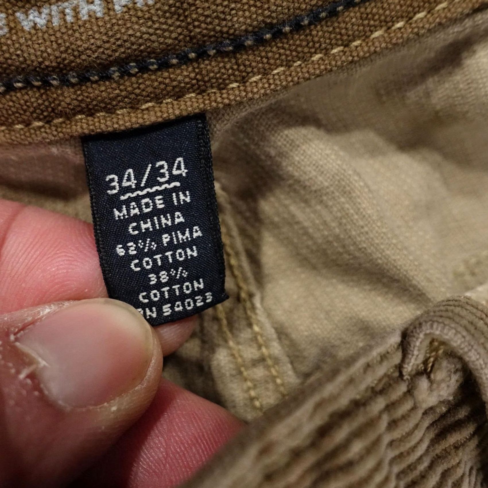 Banana Republic Banana Republic Khakis Pants Mens 34x34 Beige Corduroy Pima Cotton 5-Pocket Straight Fit Front Zip Size US 35 - 7 Thumbnail