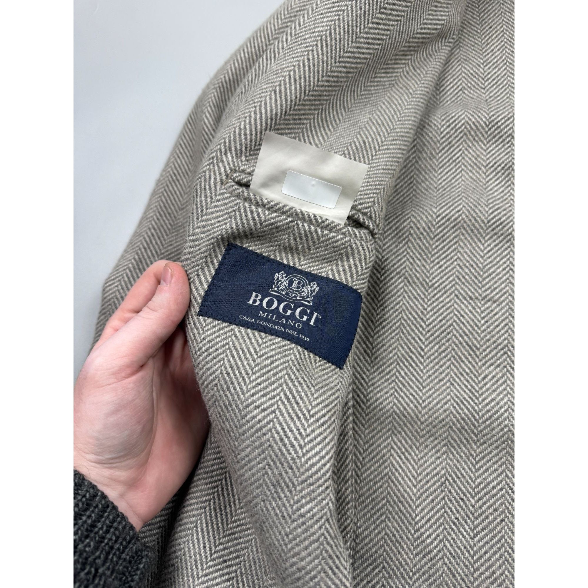 Boggi Boggi Milano Wool Blend Two Button Pattern (Y1237) Size 44R - 6 Thumbnail