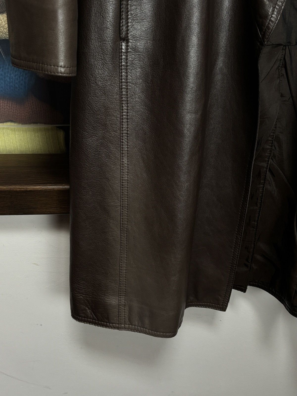 Escada Vintage Escada Luxury Brown Nappa Leather Coat Size S / US 4 / IT 40 - 9 Thumbnail