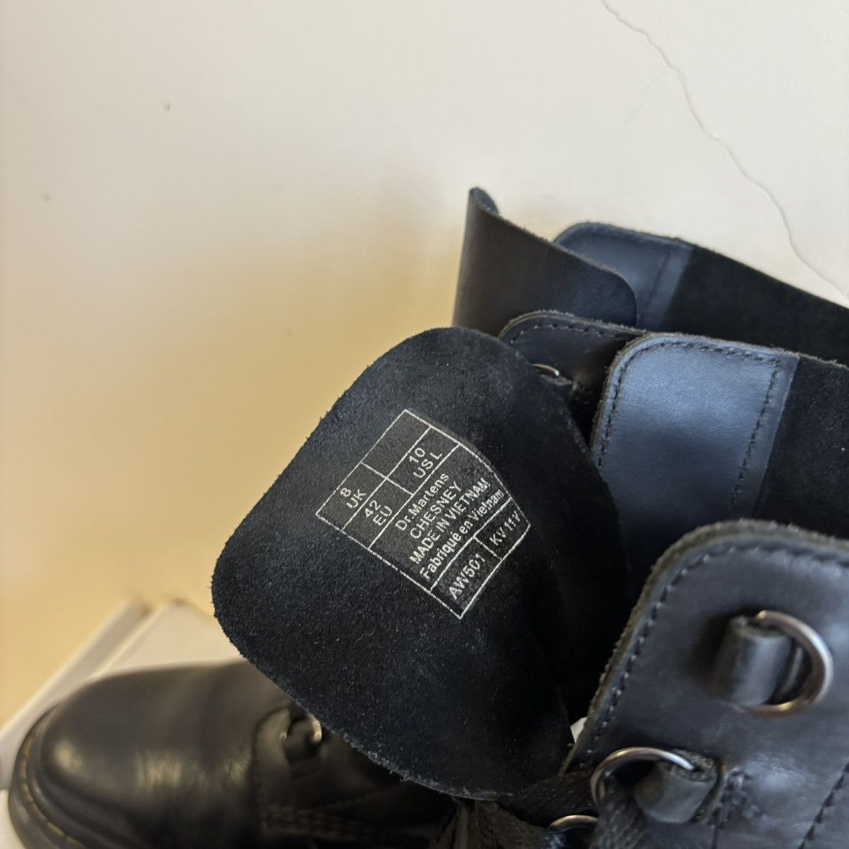 Dr. Martens Dr. Martens Bratz Black Chesney Leather Flared Heel Boots Size US 10.5 / IT 40.5 - 5 Thumbnail