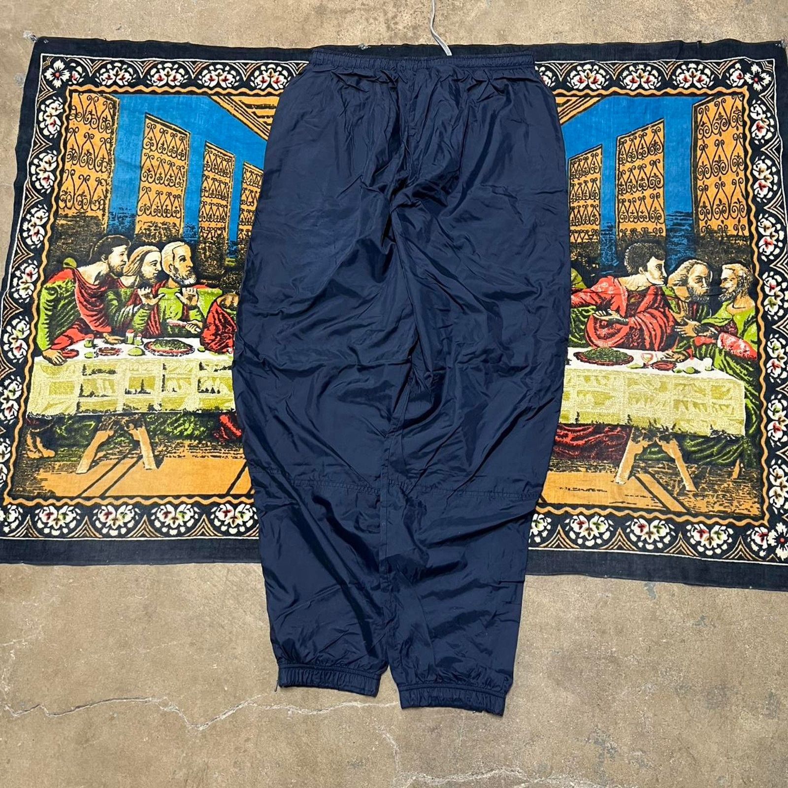 Nike vintage Navy nike track pants size xl baggy parachute y2k Size US 36 / EU 52 - 6 Thumbnail