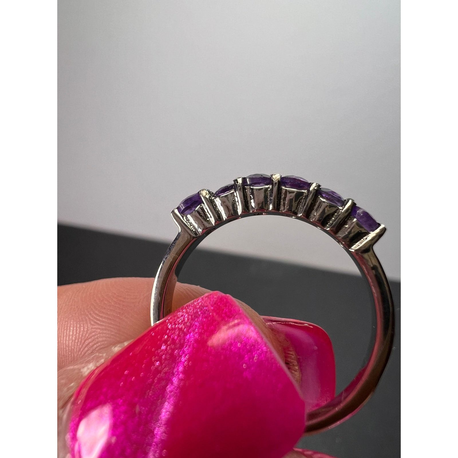 Other Stainless steel amethyst ring size 9 Size ONE SIZE - 3 Thumbnail
