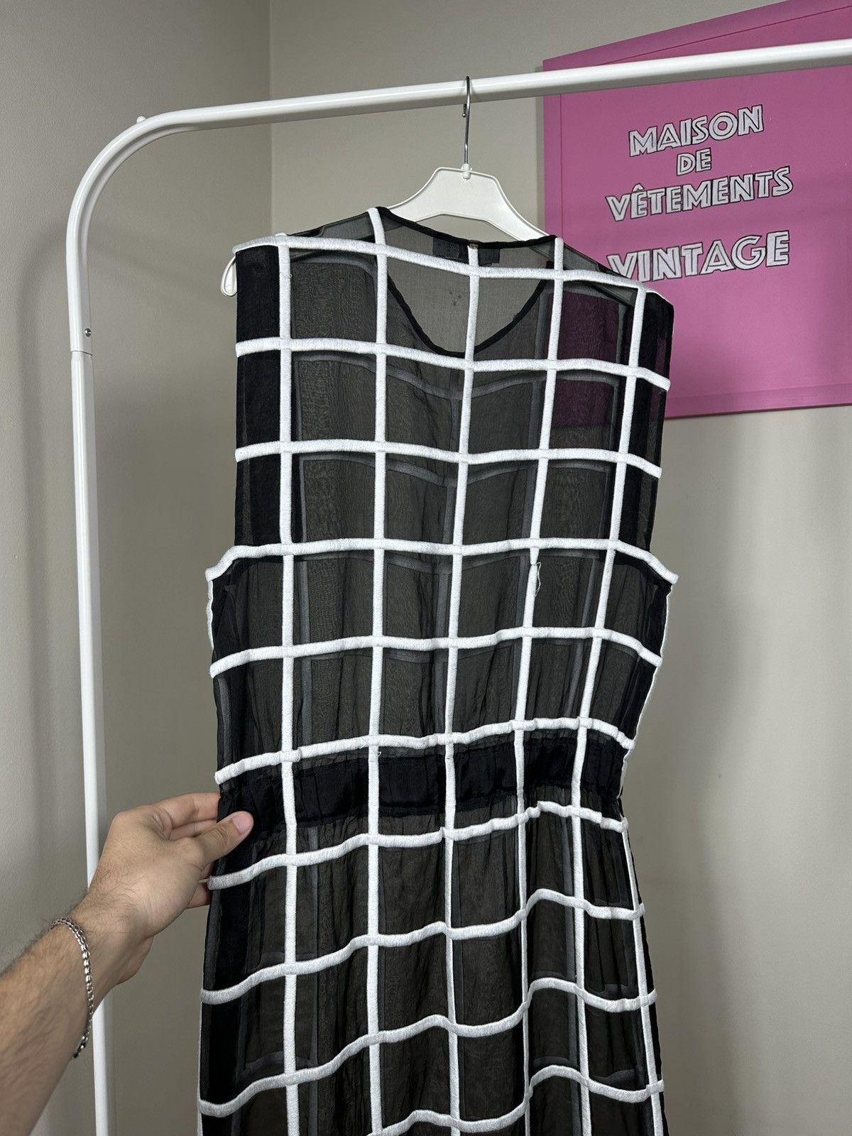 Sportmax Rare Sportmax Defile Runaway 2013 Silk Mid Dress Check Size S / US 4 / IT 40 - 17 Thumbnail