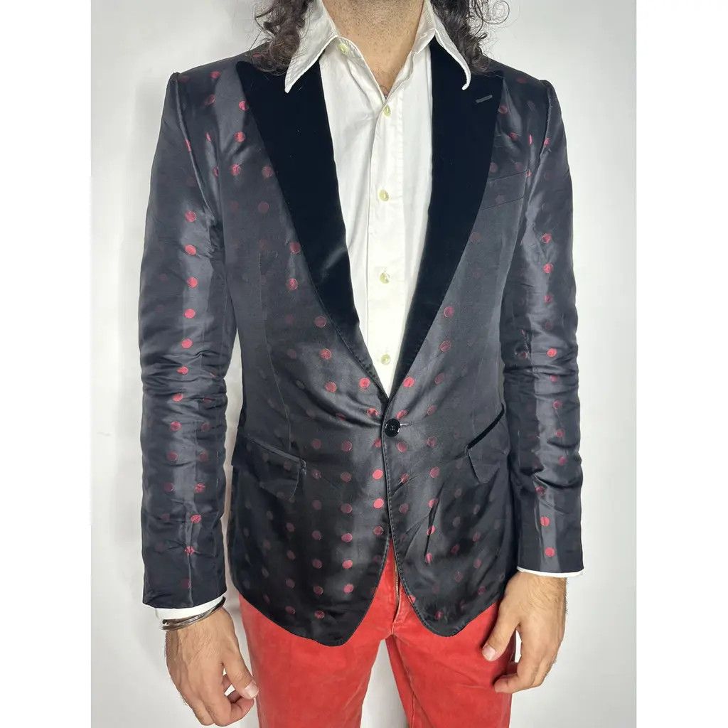 Dolce & Gabbana o1y0125 Polka Dots Blazer in Black Size US M / EU 48-50 / 2 - 5 Thumbnail
